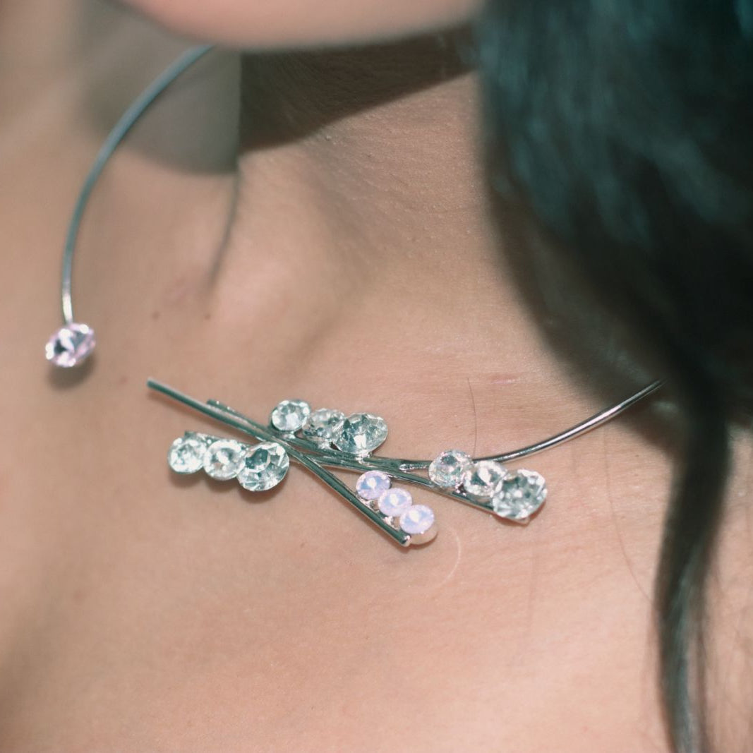 Open Pink Collar Necklace