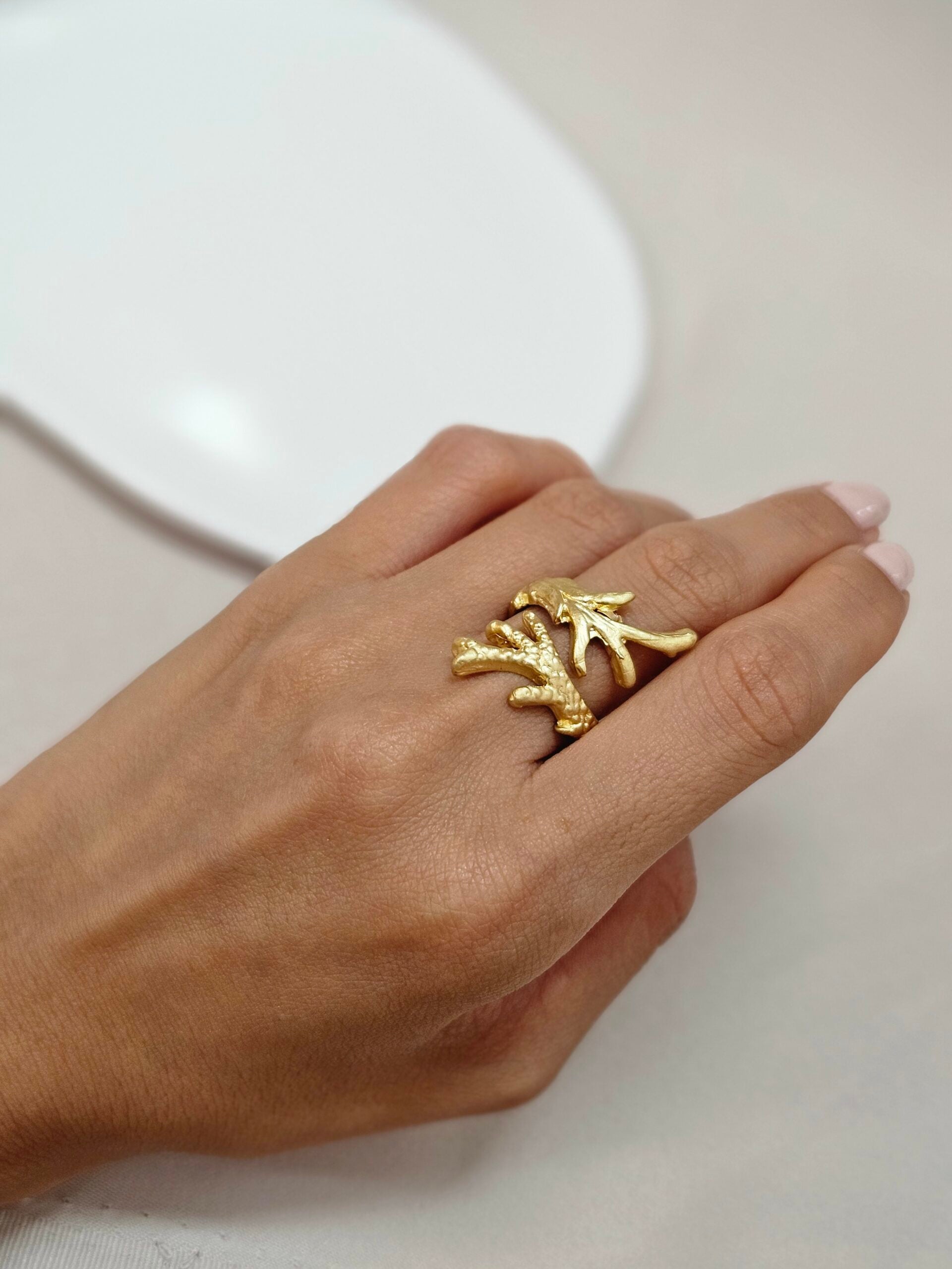 Gold Leaf Cuff Ring - TRG