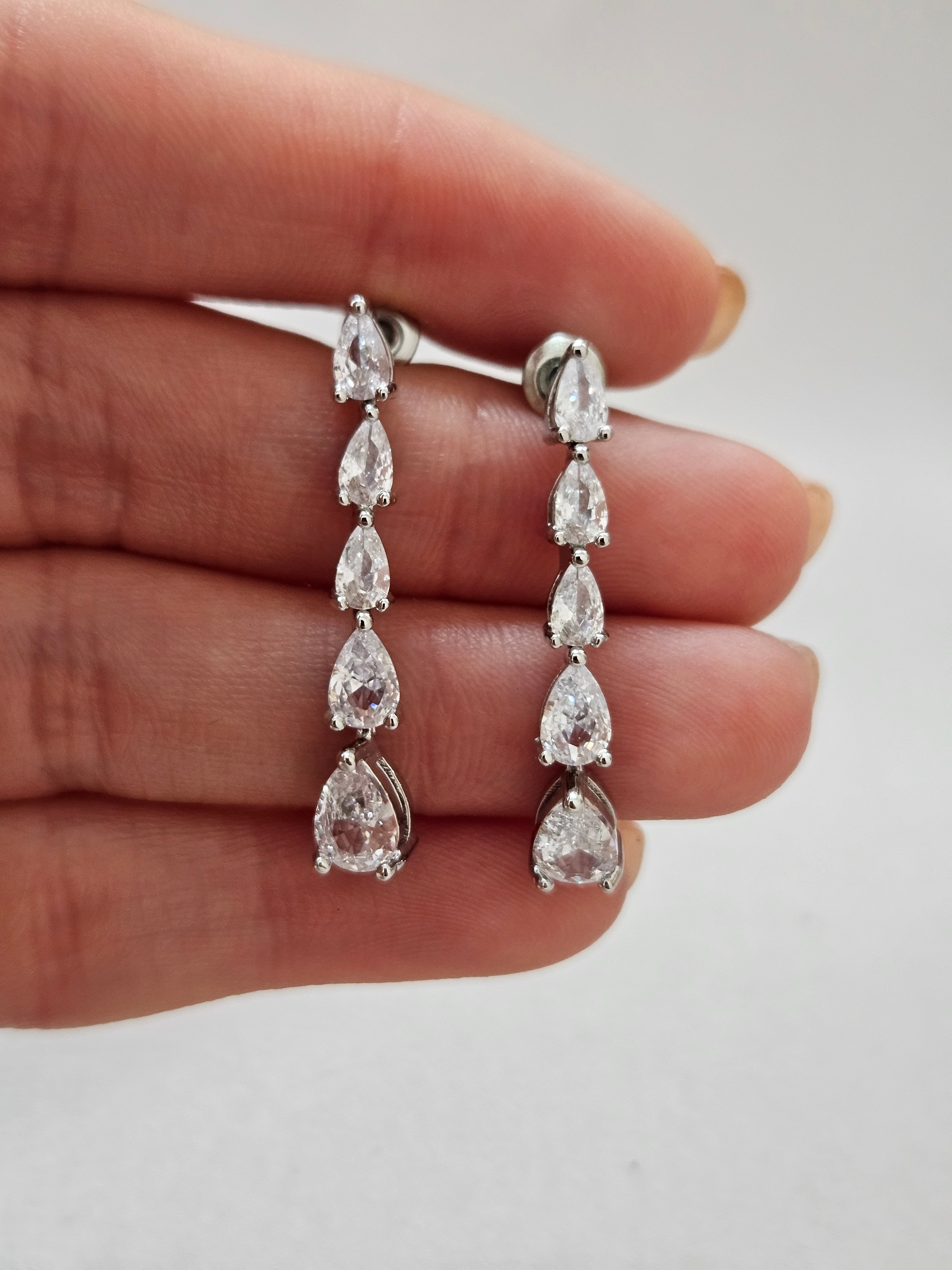 Chandelier Drop Crystal Earrings