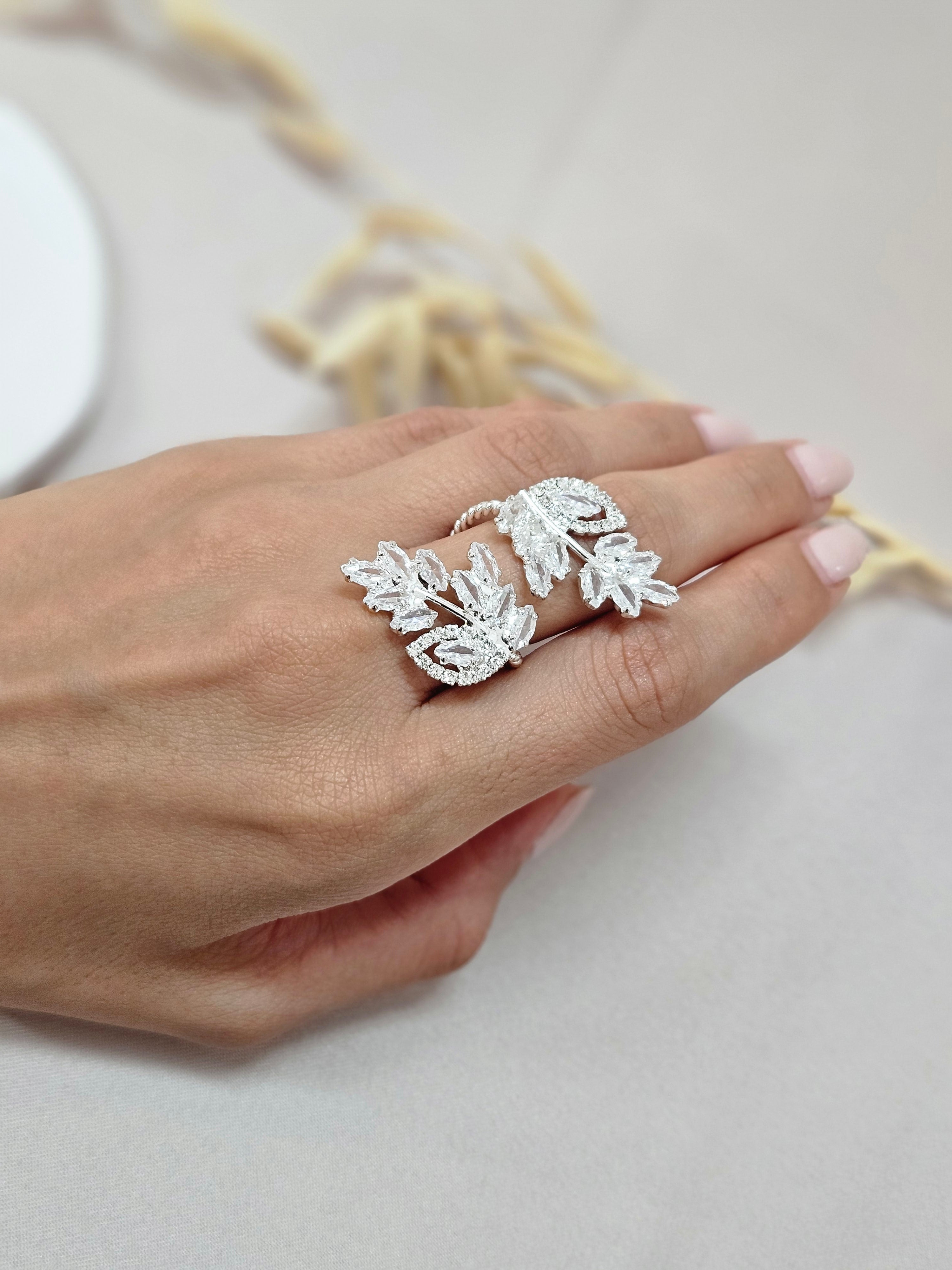 Floral Statement Bracelet Jewelry Set