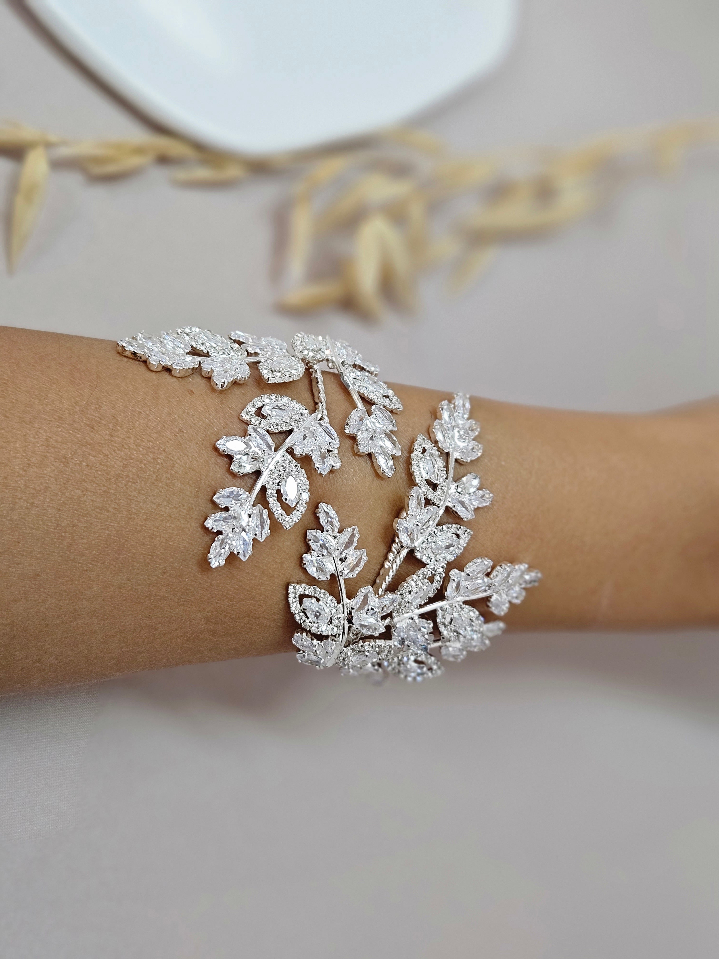 Floral Statement Bracelet Jewelry Set