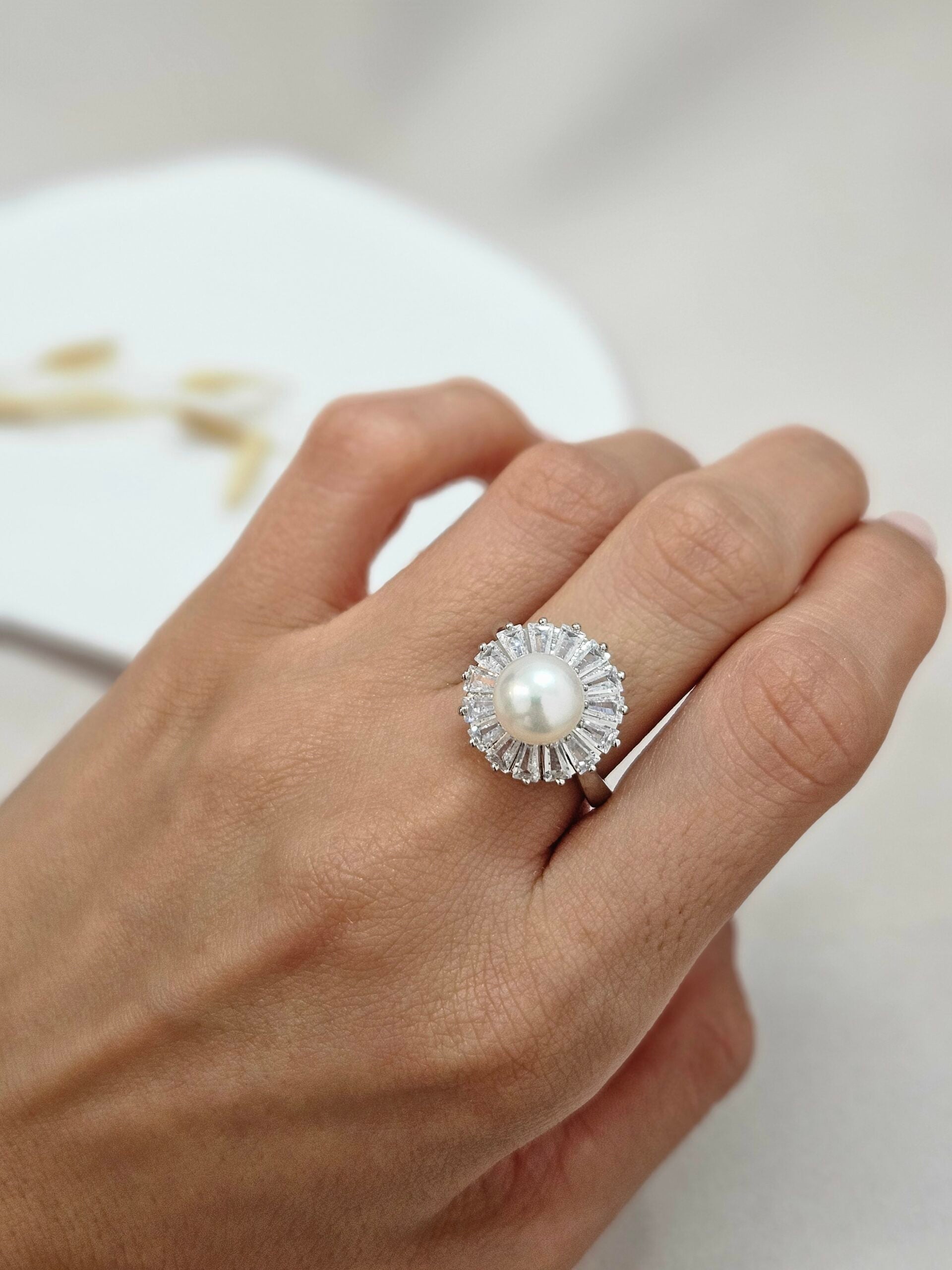 Adjustable Pearl Ring - ARSP7