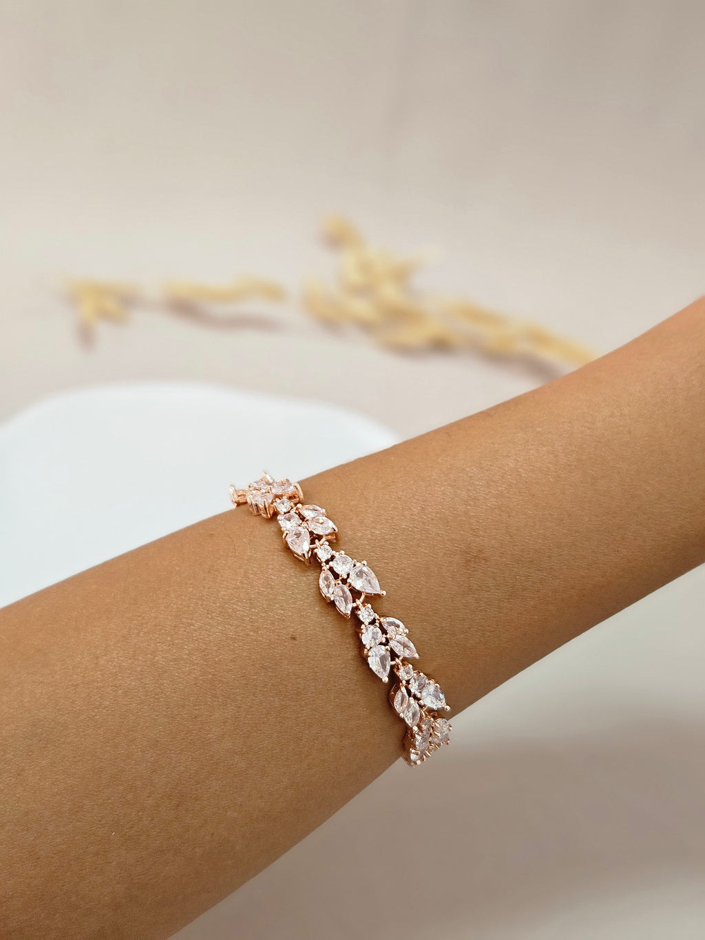 Fabiana Bracelet - Rose Gold Crystal Bracelet