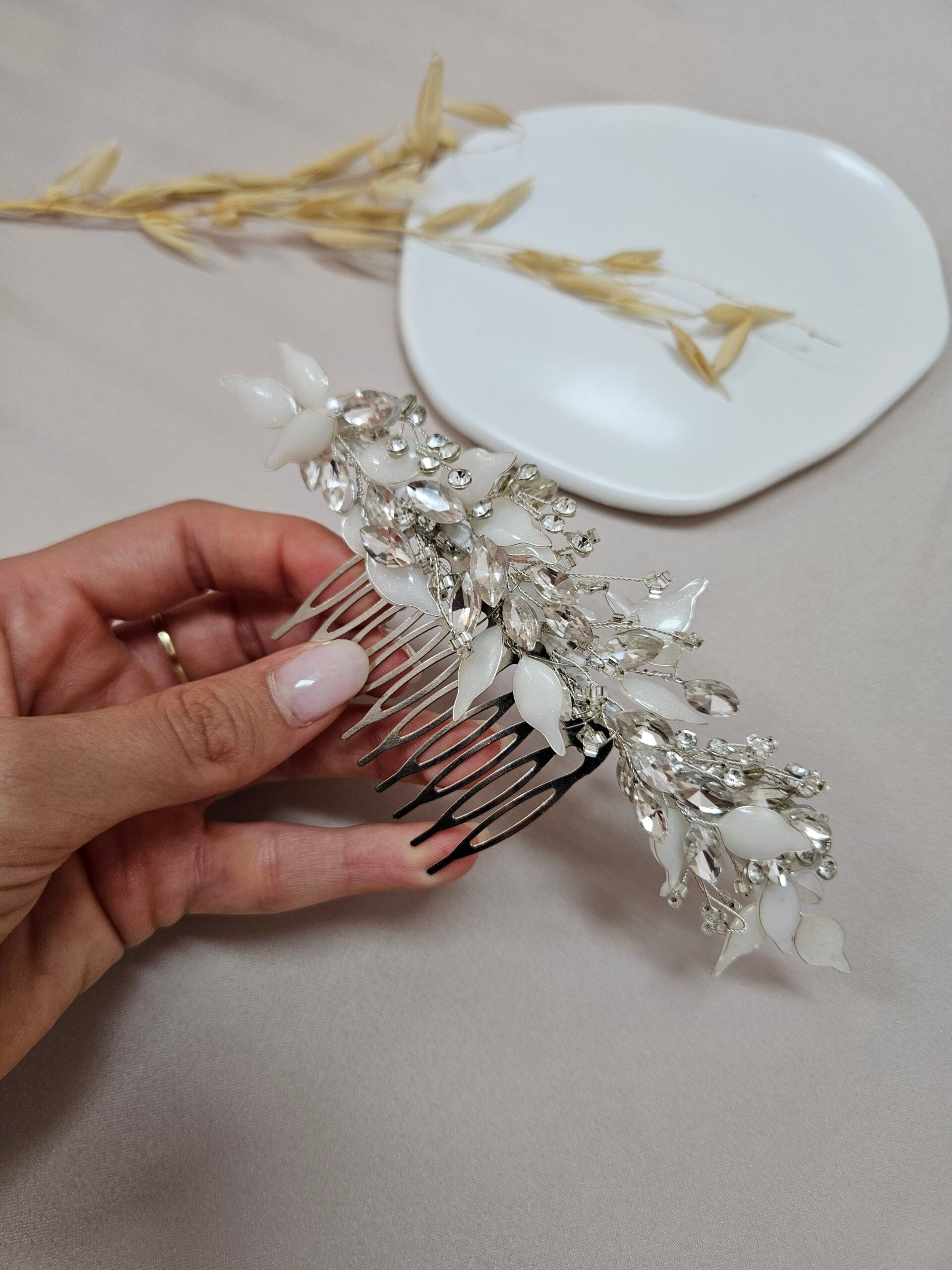 Bridal Crystal Decorative Hair Comb - HPSP