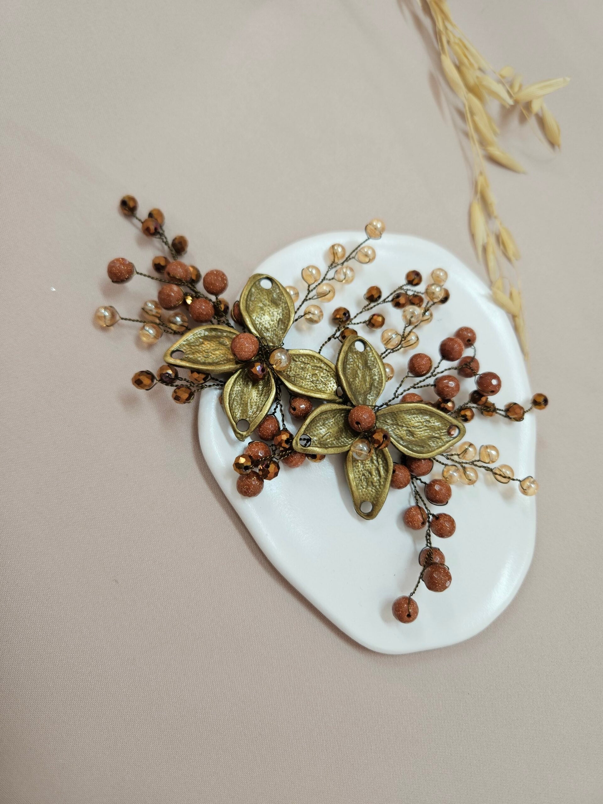 Bronze Floral Brooch