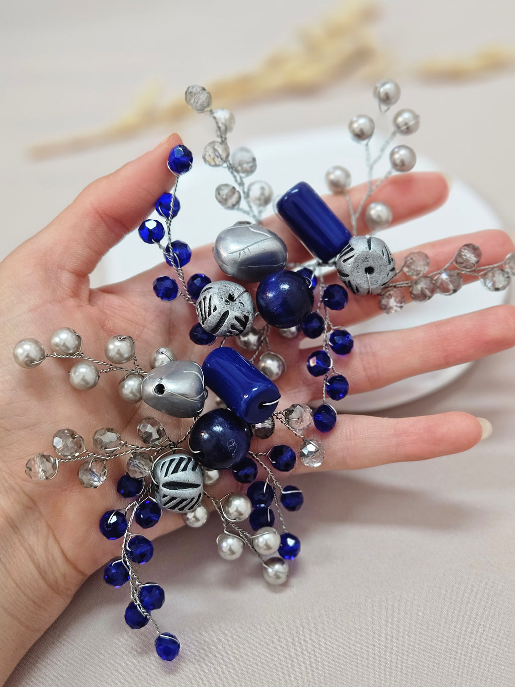 Dark Blue Brooch