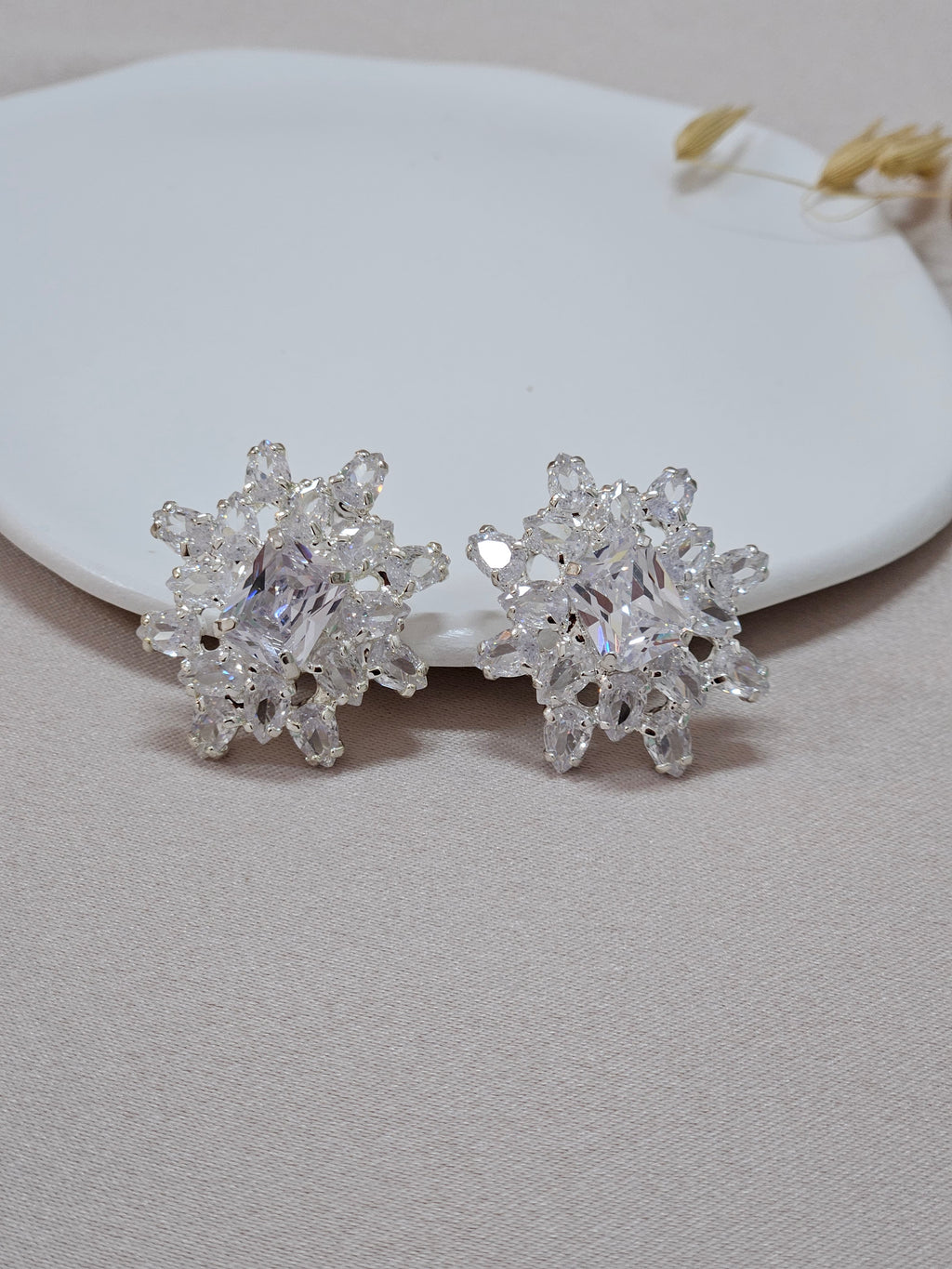 Big Stud Crystal Earrings