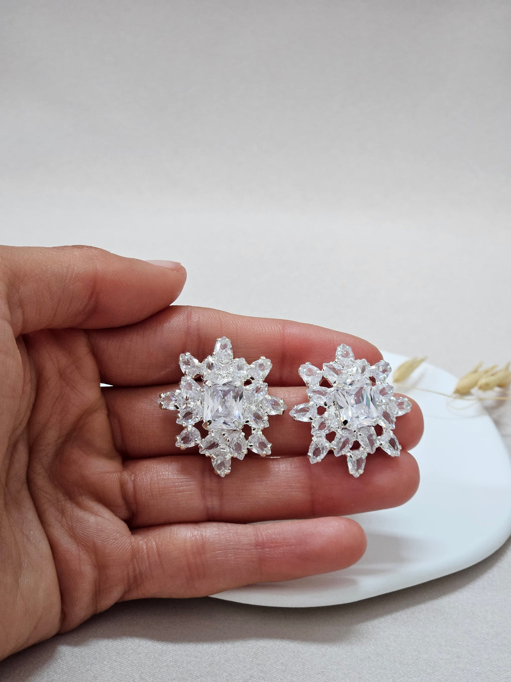 Big Stud Crystal Earrings