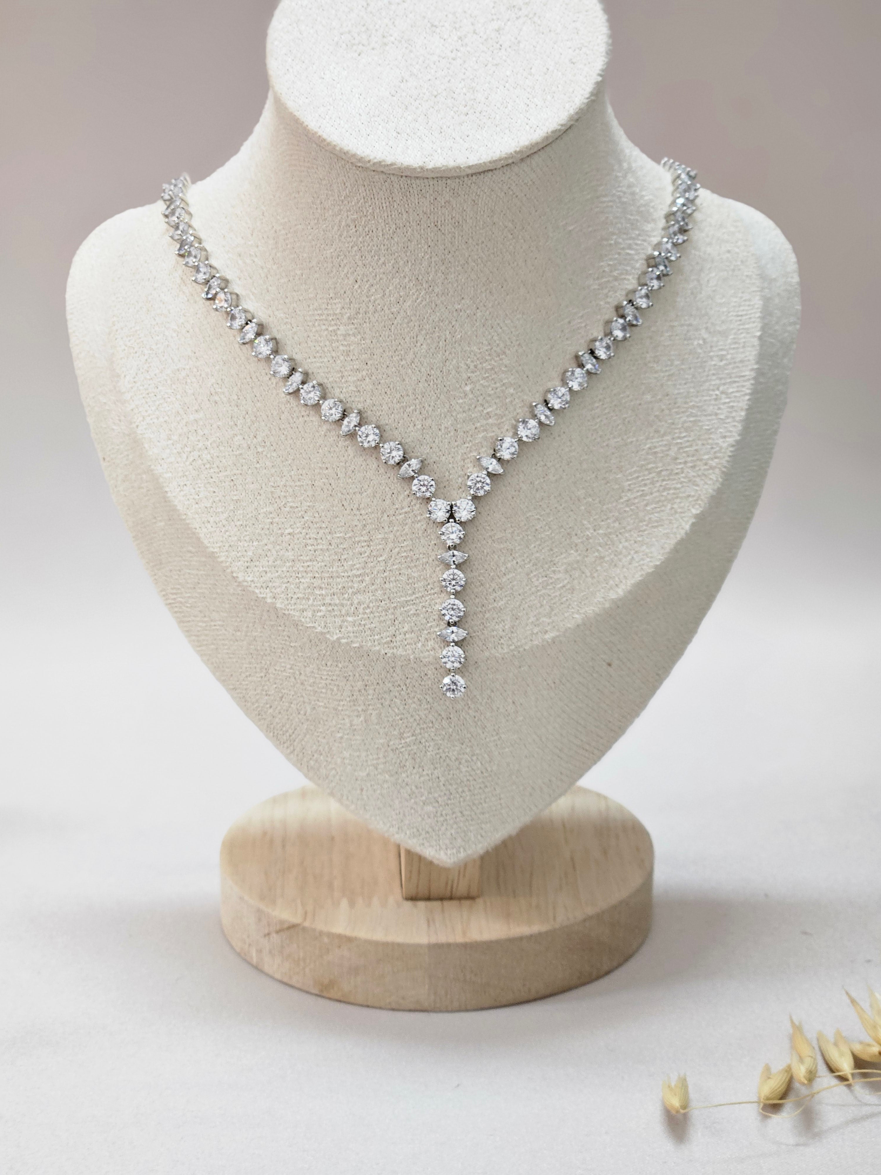 Silver Delicate Bridal Jewelry Set