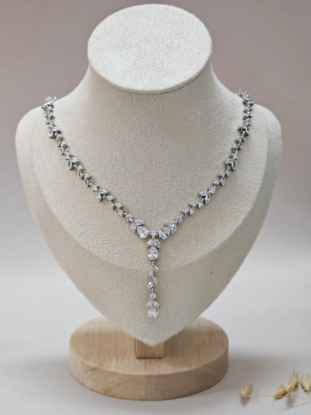 Bridal Crop Necklace And Earrings Set