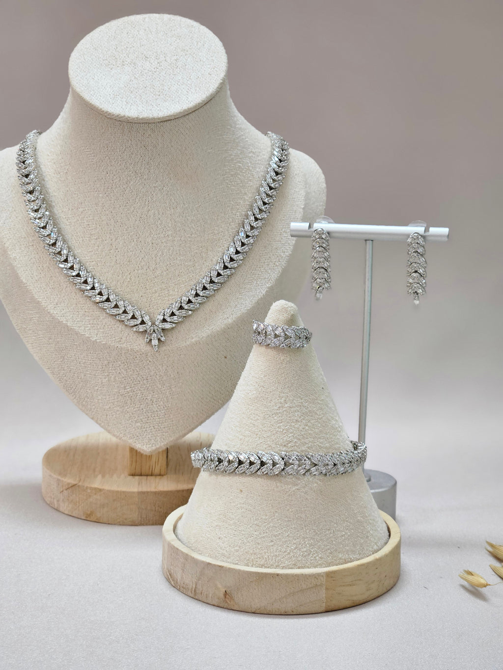 SIlver Bridal Jewelry Set