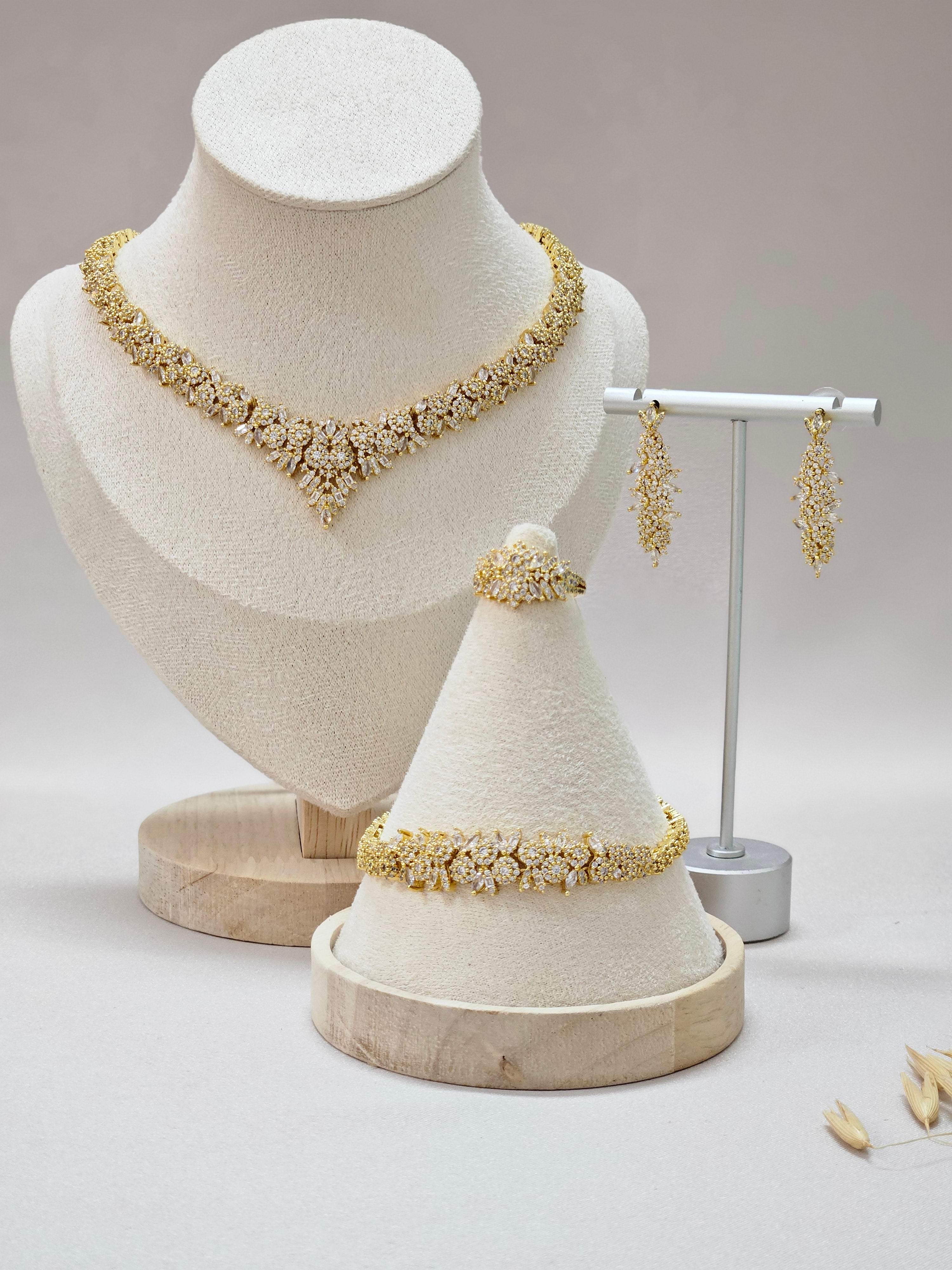 Gold-plated Bridal Jewelry Set