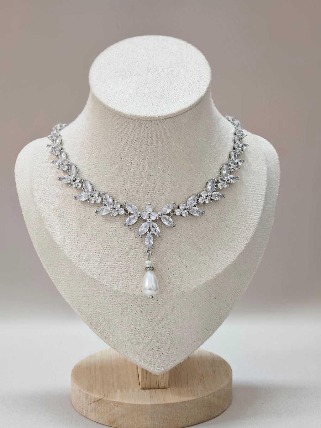 Pearl Drop Bridal Necklace