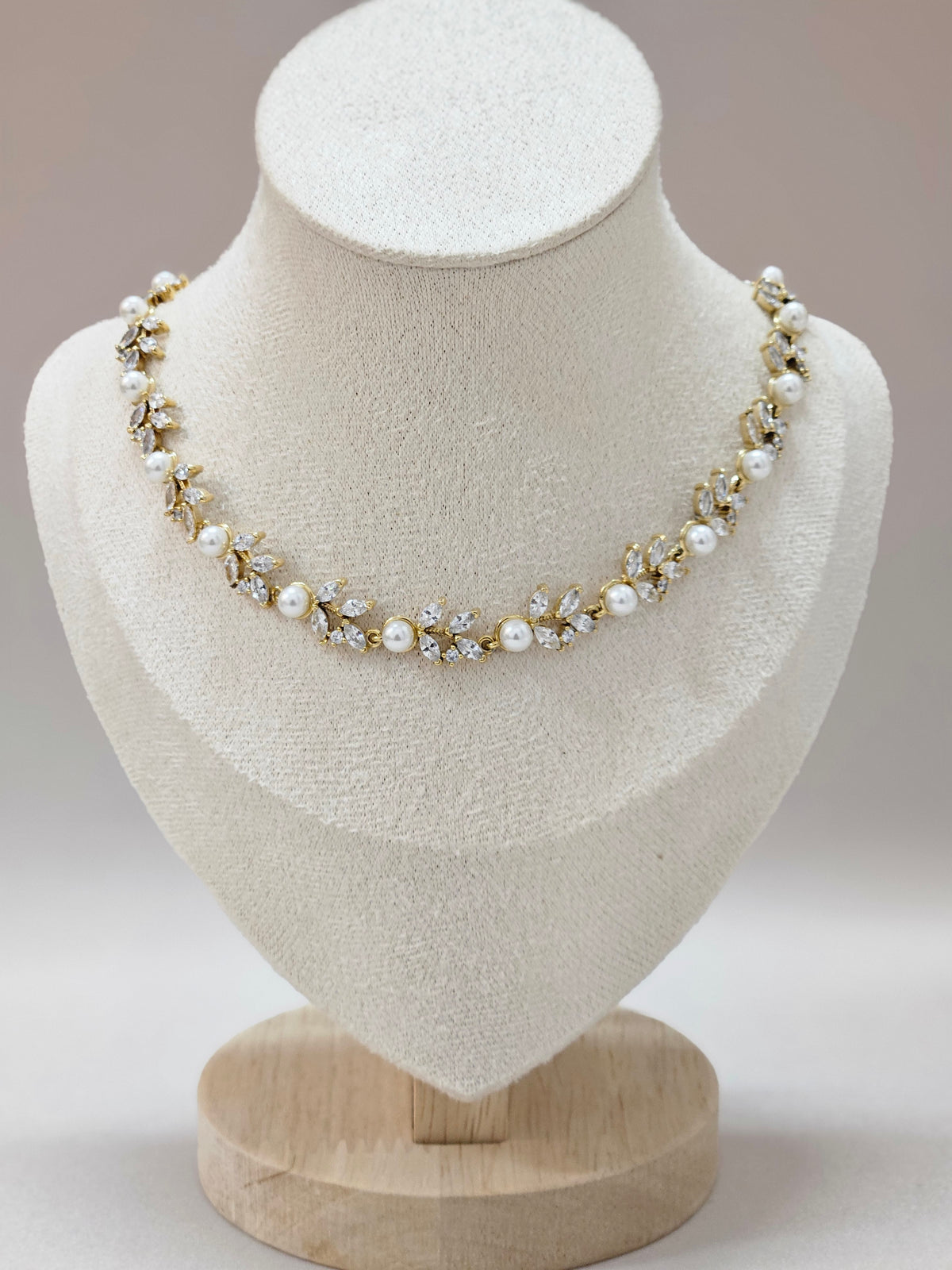 Gold Plated Pearls Jewelry Set