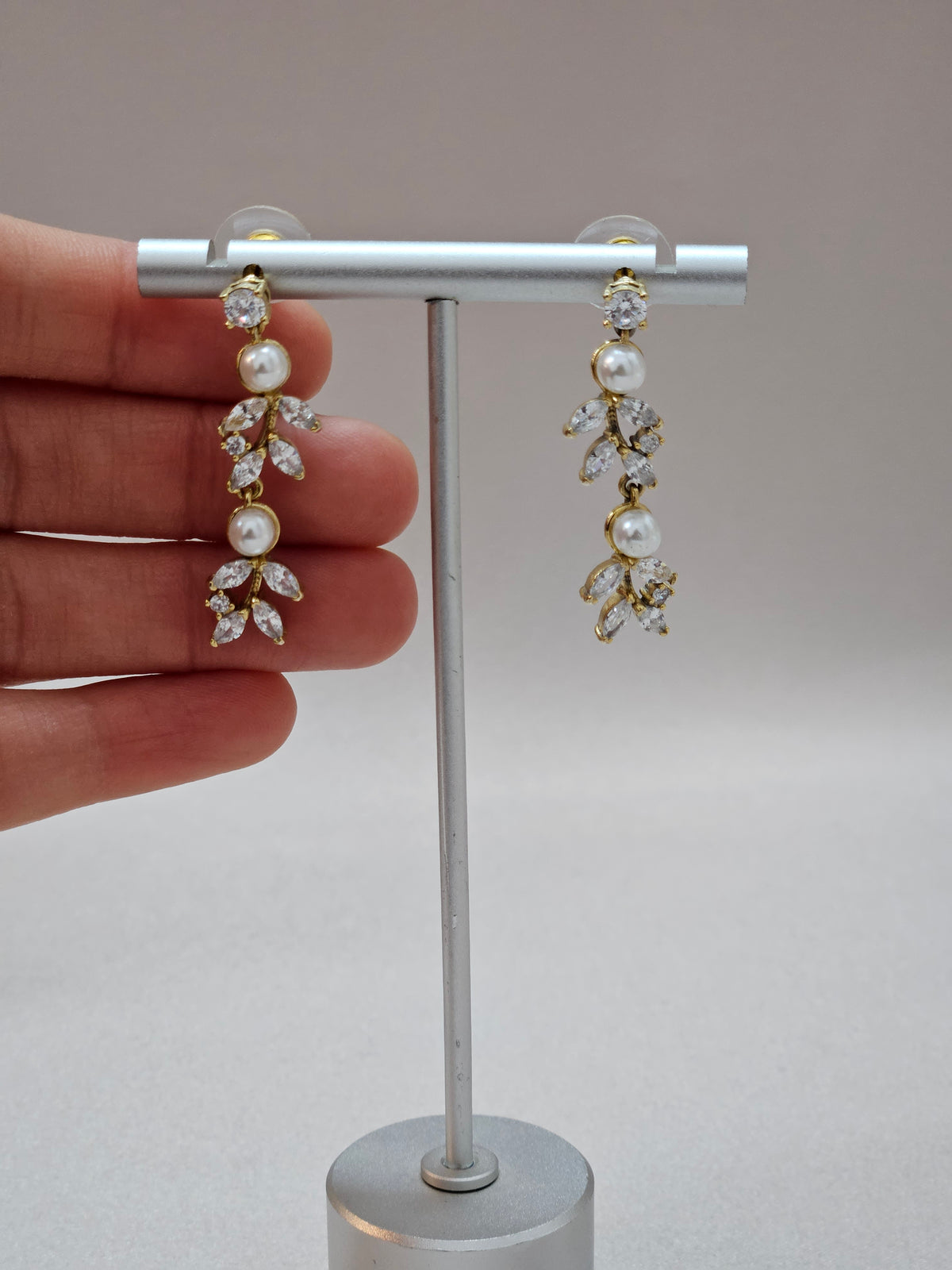 Gold Plated Pearls Jewelry Set