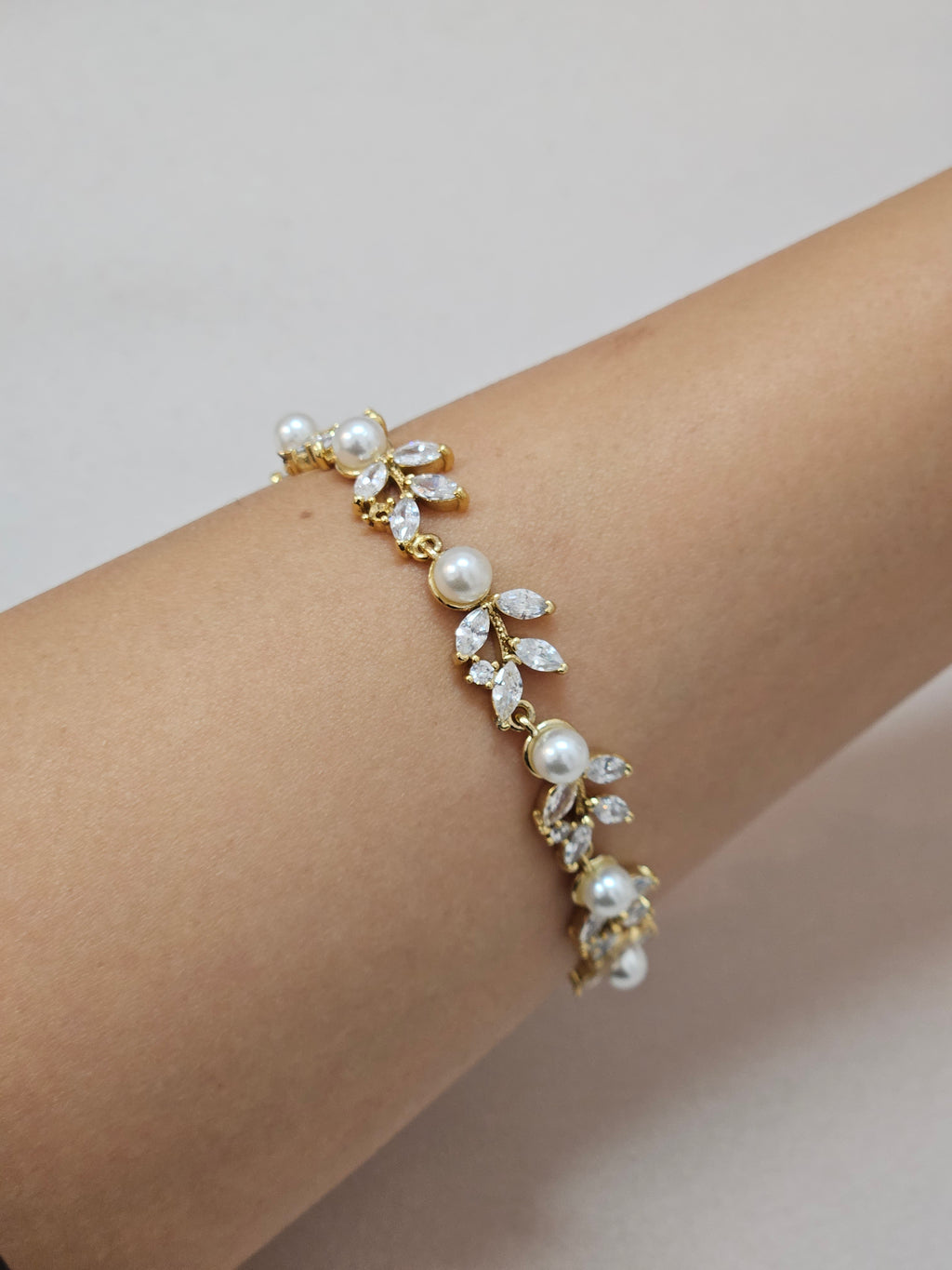 Gold Plated Pearls Jewelry Set