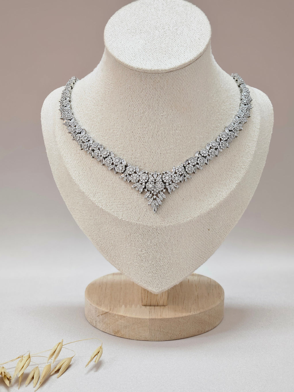 Silver Oriental Bridal Jewelry Set