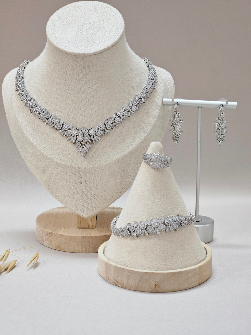 Silver Oriental Bridal Jewelry Set