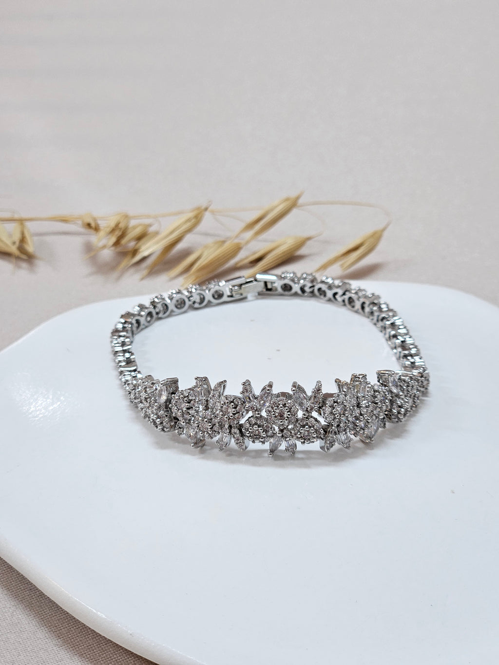 Silver Oriental Bridal Jewelry Set
