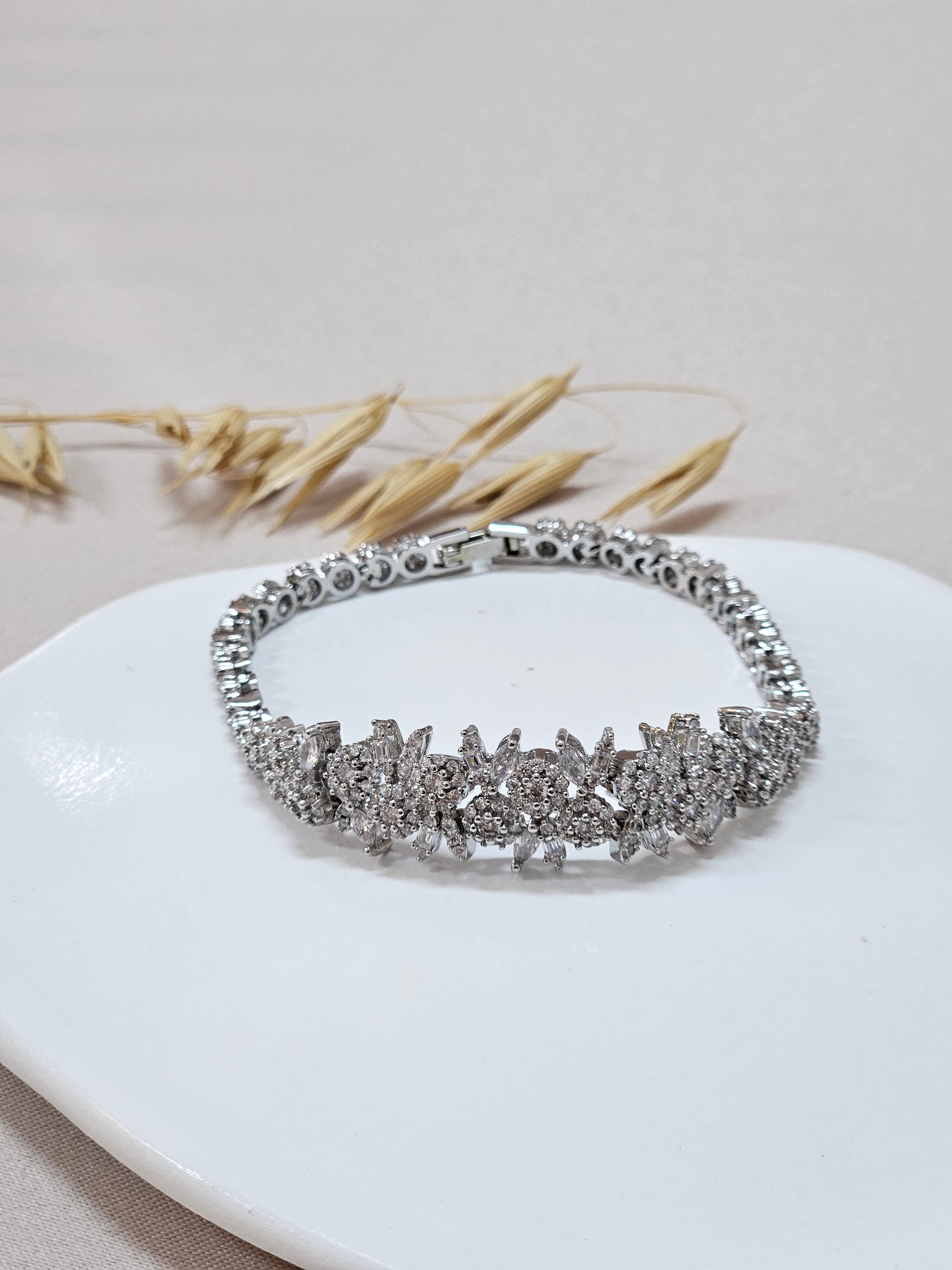 Silver Oriental Bridal Jewelry Set