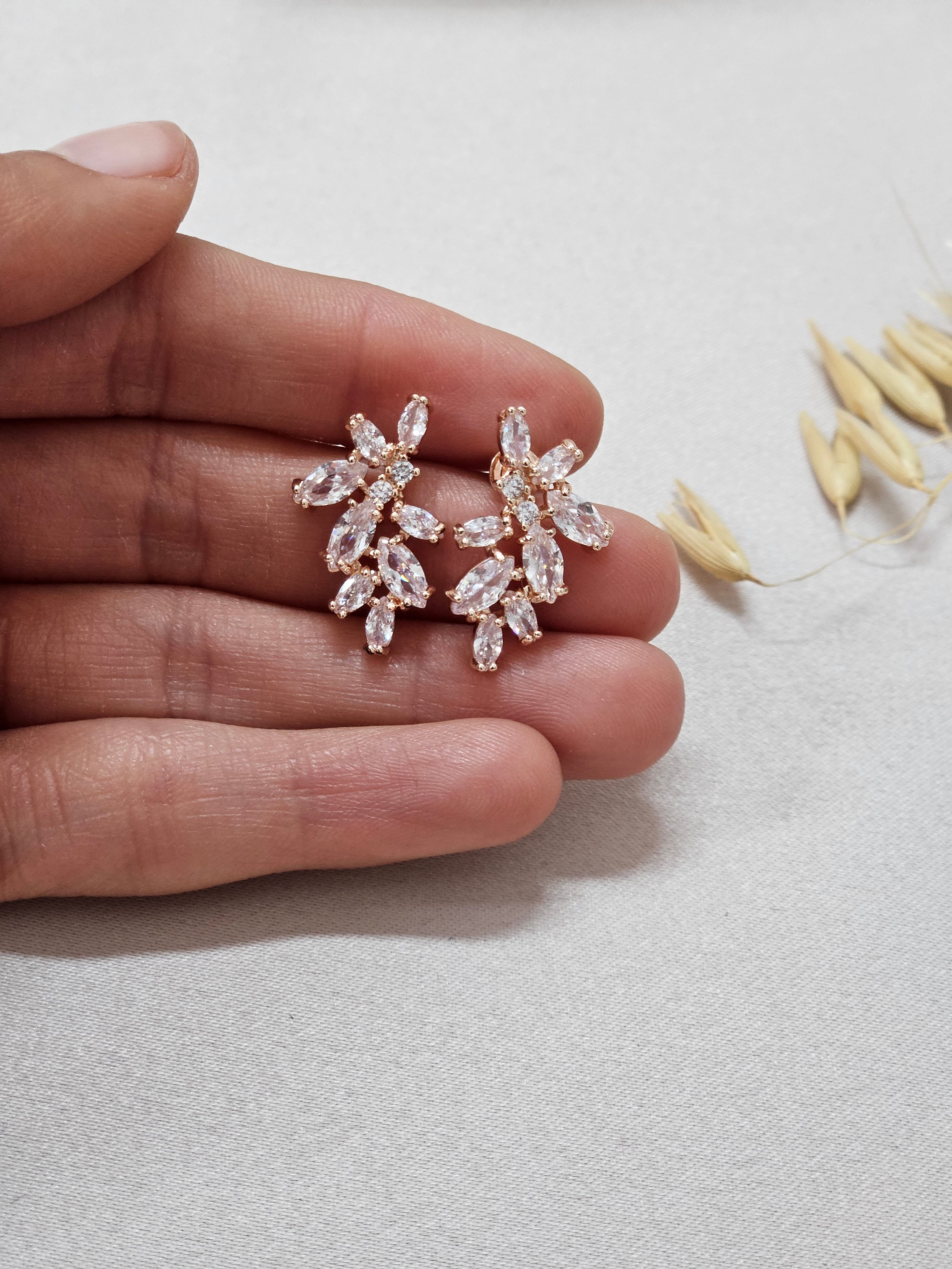 Delicate Rose Gold Earrings