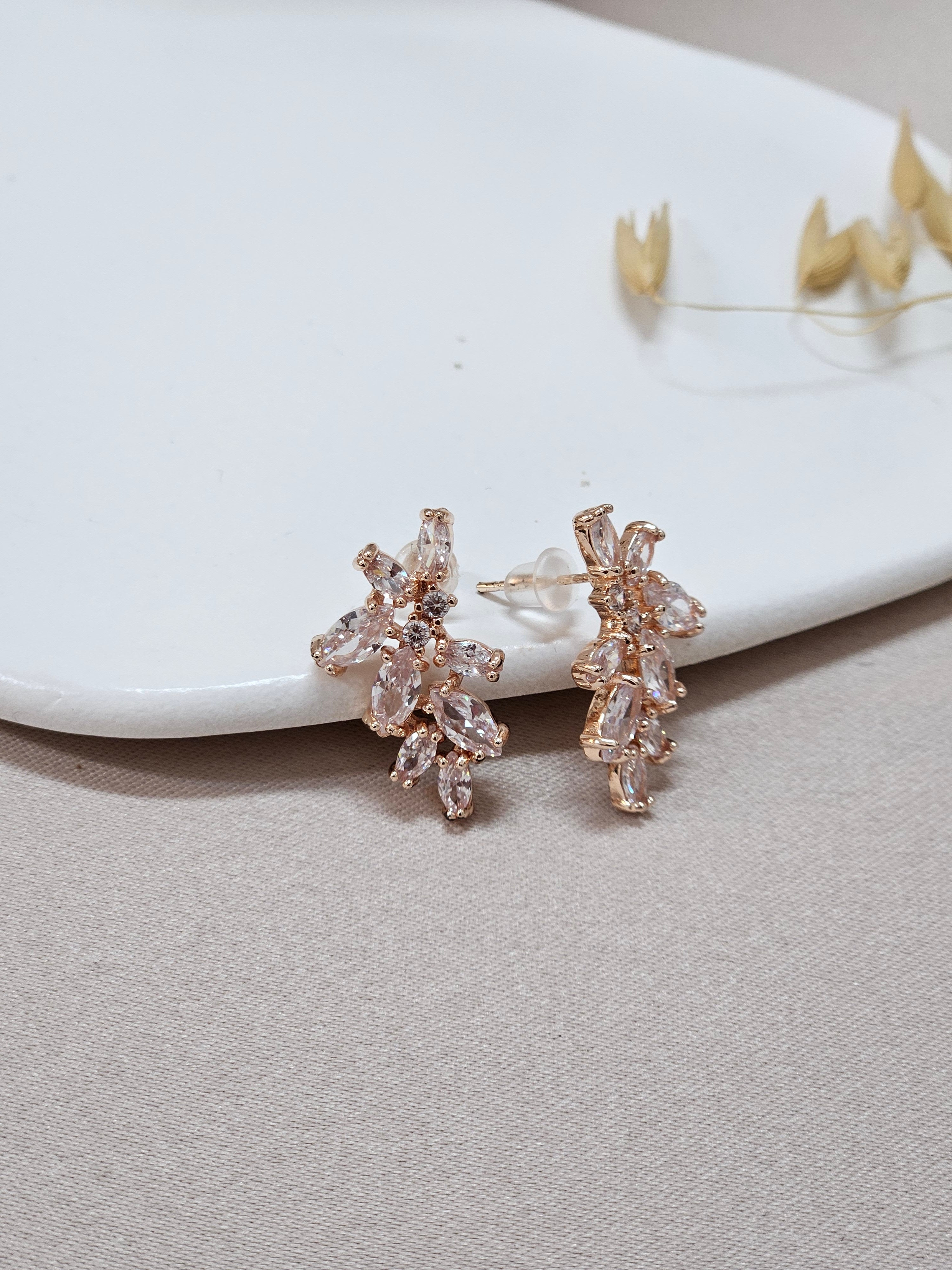 Delicate Rose Gold Earrings