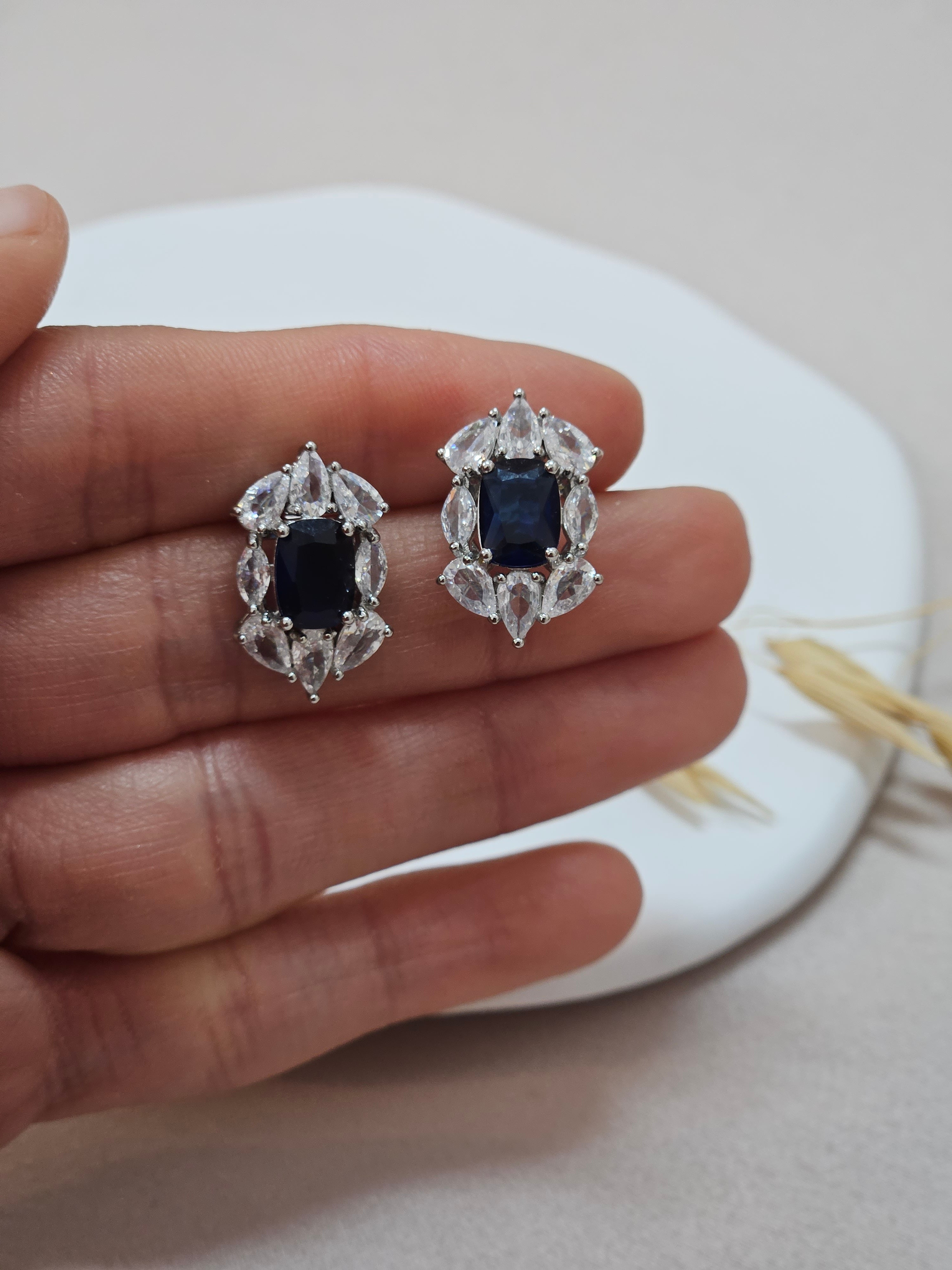 Stud Navy Earrings