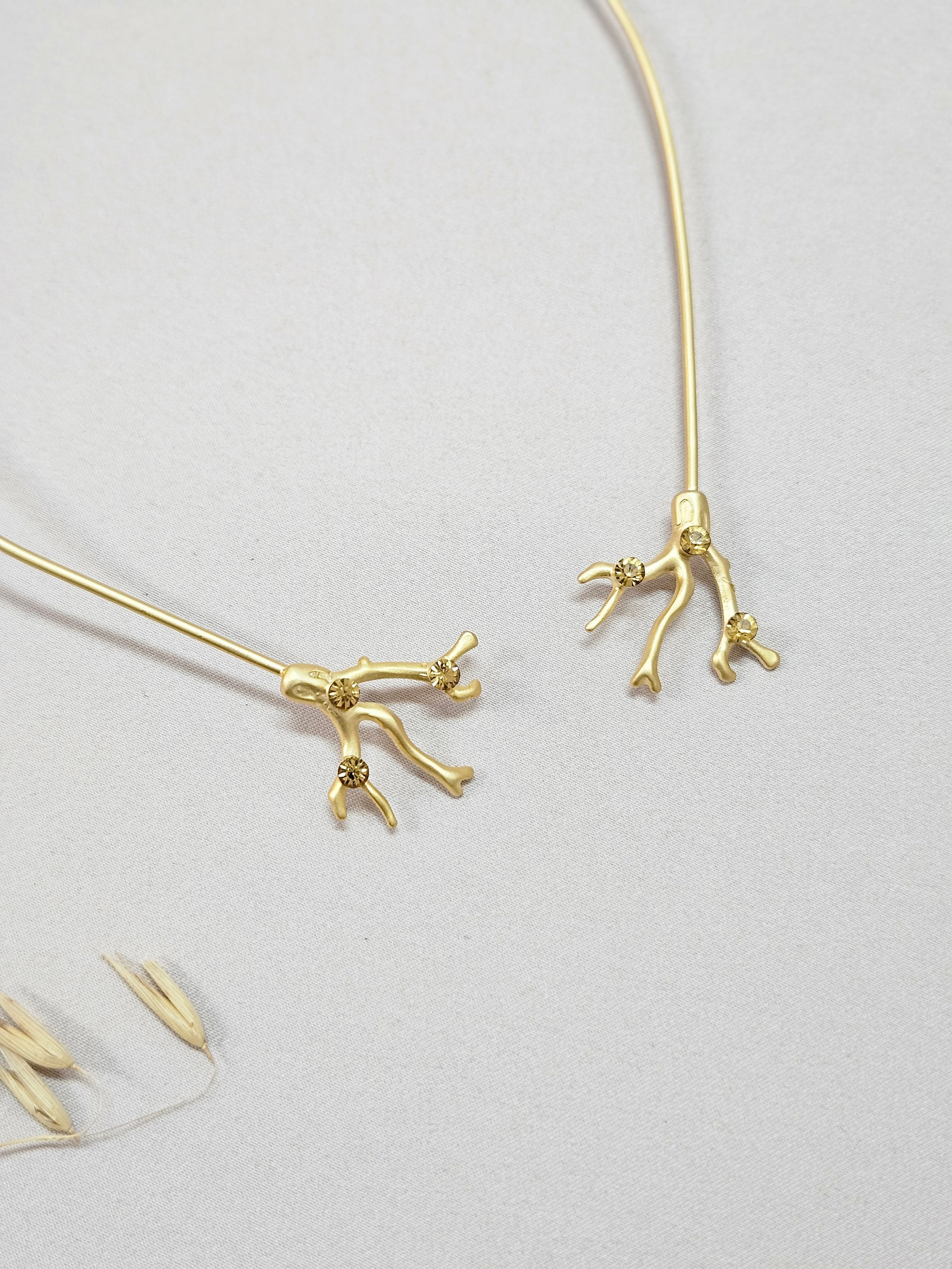 Gold Coral Jewelry Set