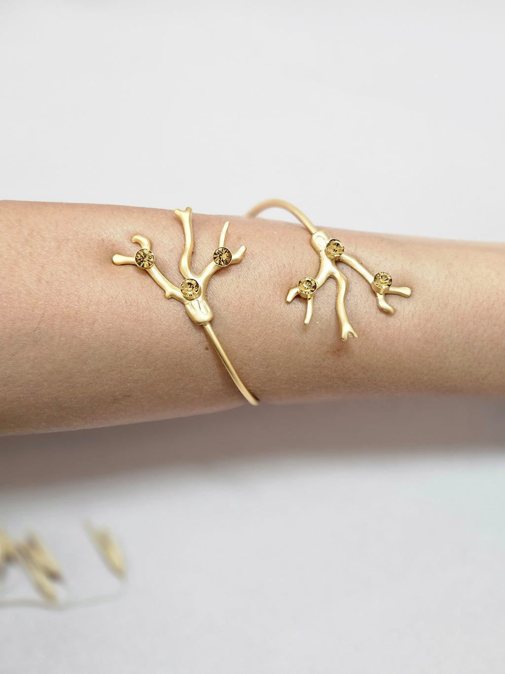 Gold Coral Jewelry Set