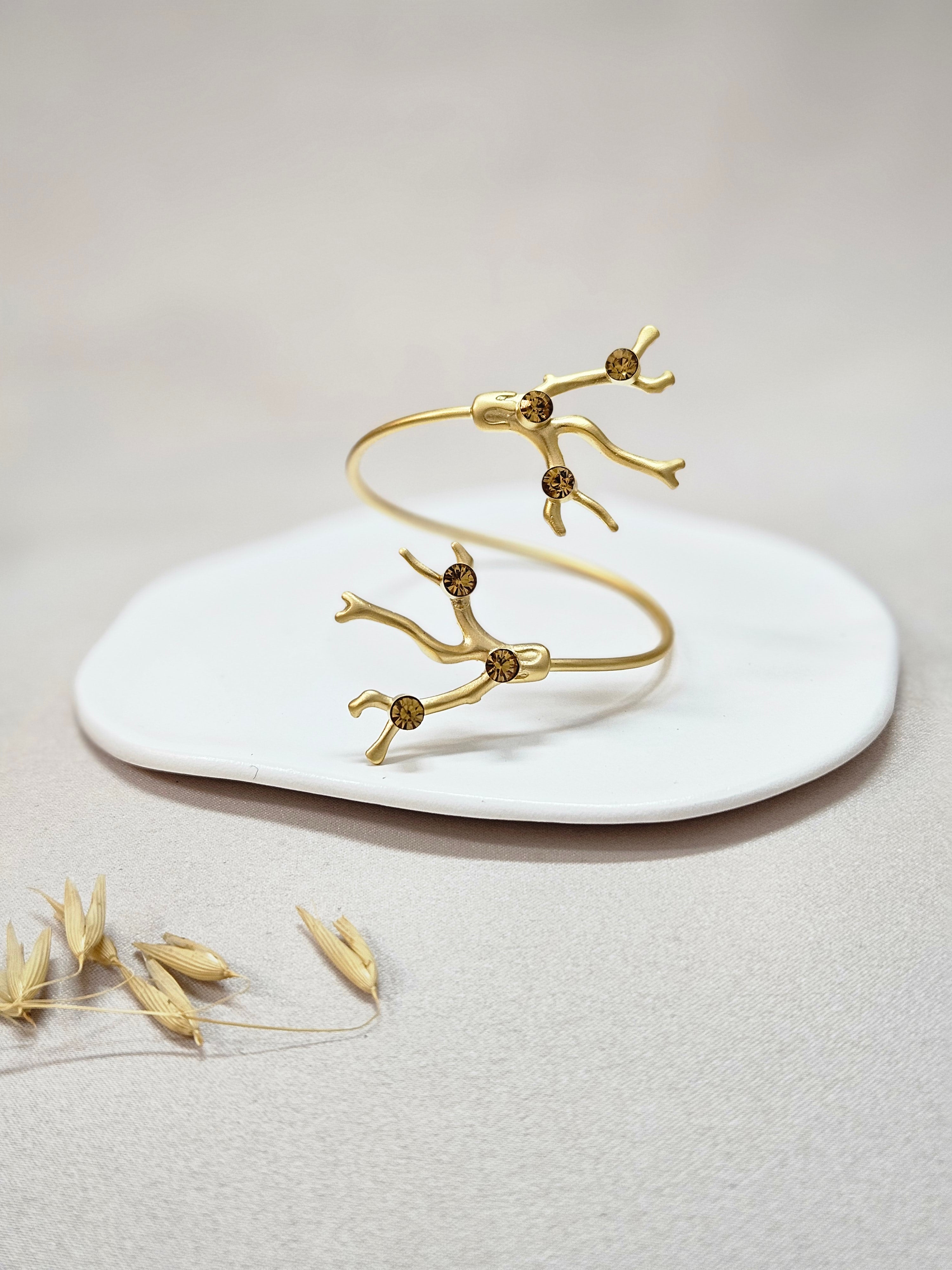 Gold Coral Jewelry Set