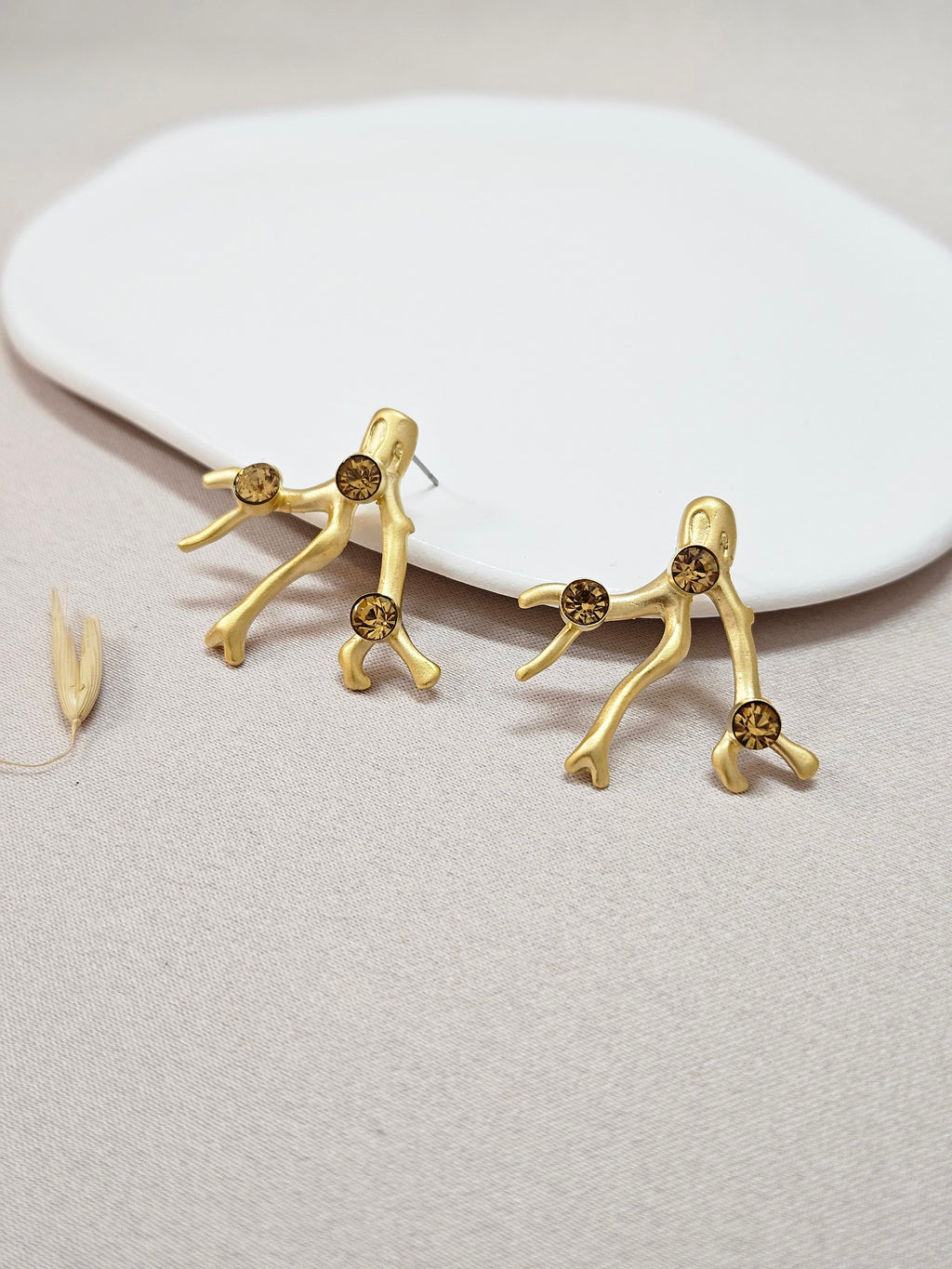 Gold Coral Jewelry Set