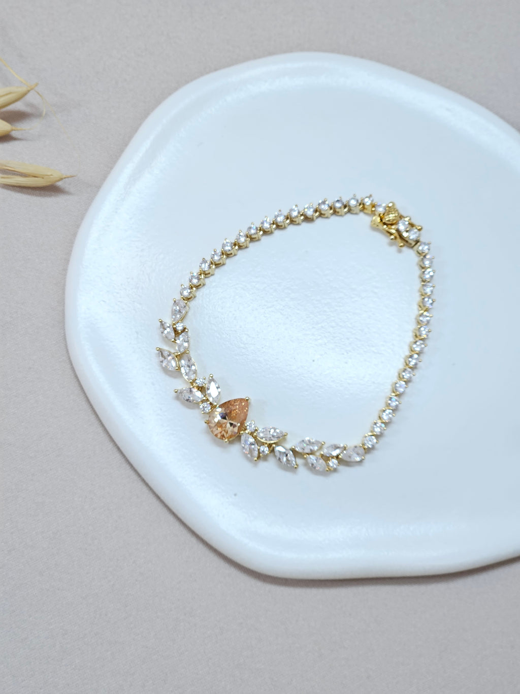 Champagne Crystal Jewelry Set
