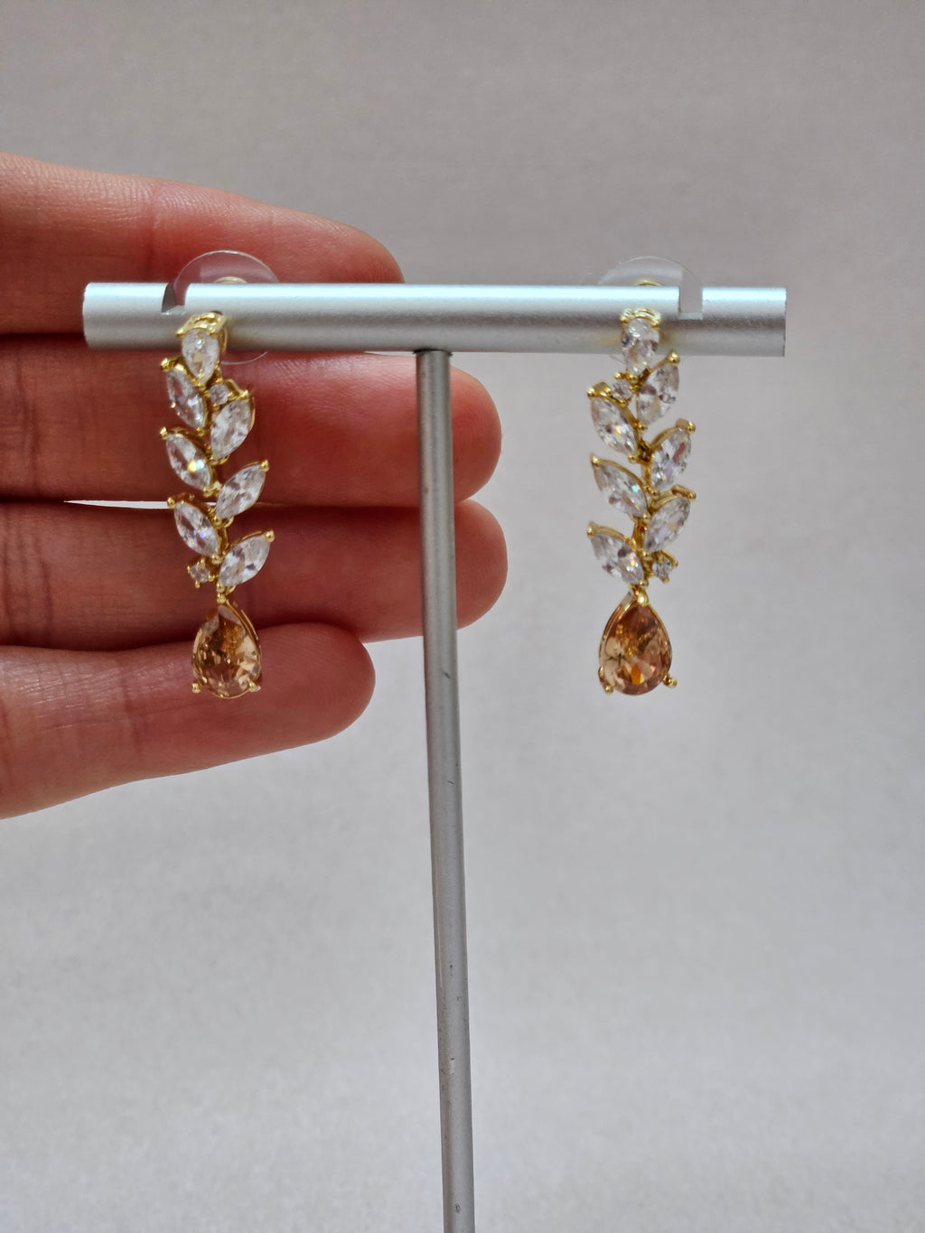 Champagne Crystal Jewelry Set