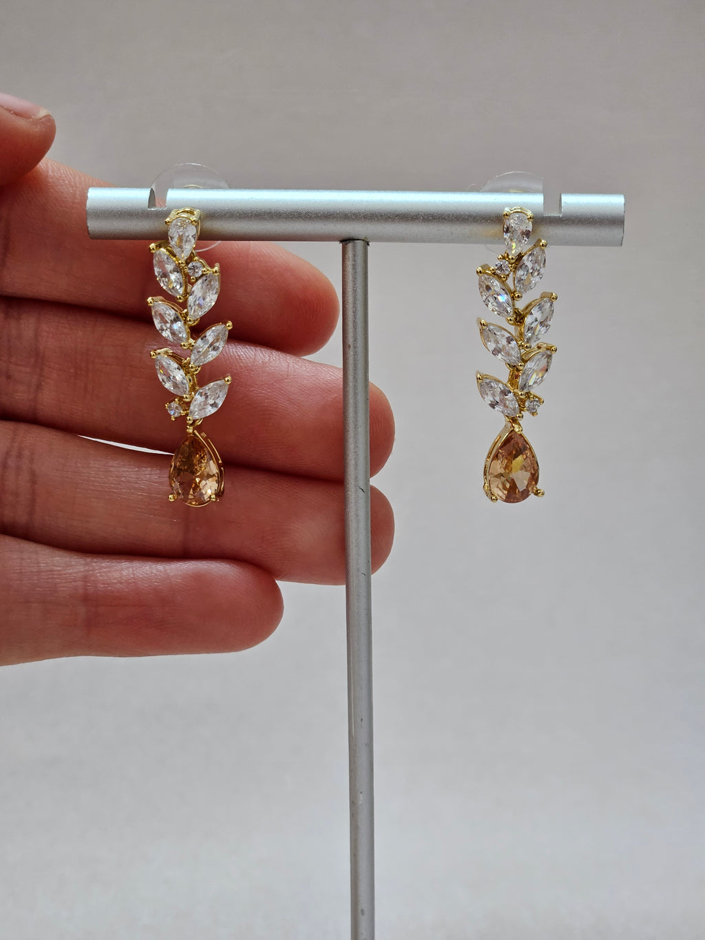 Champagne Crystal Jewelry Set
