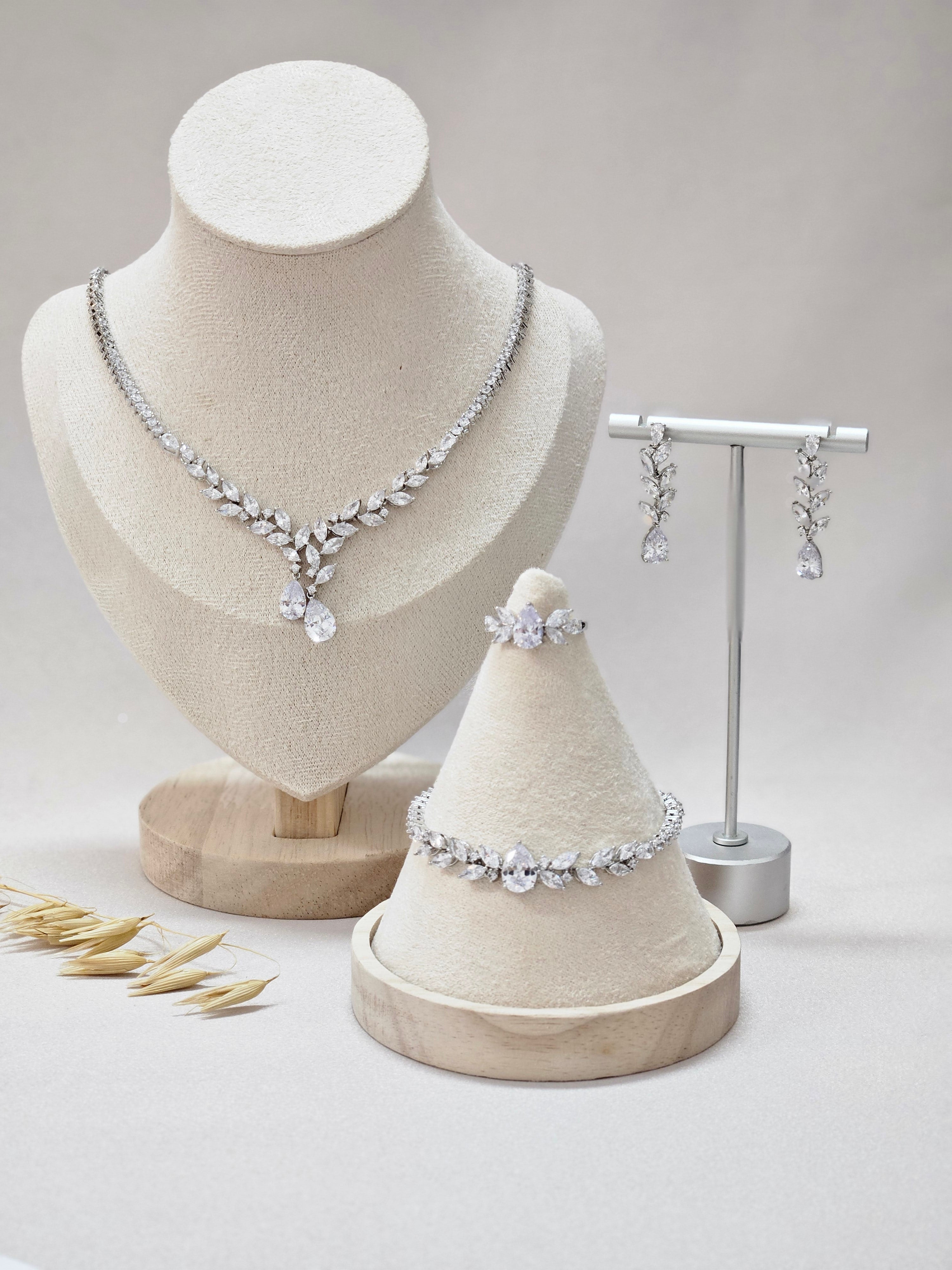 Silver Bridal Jewelry Set