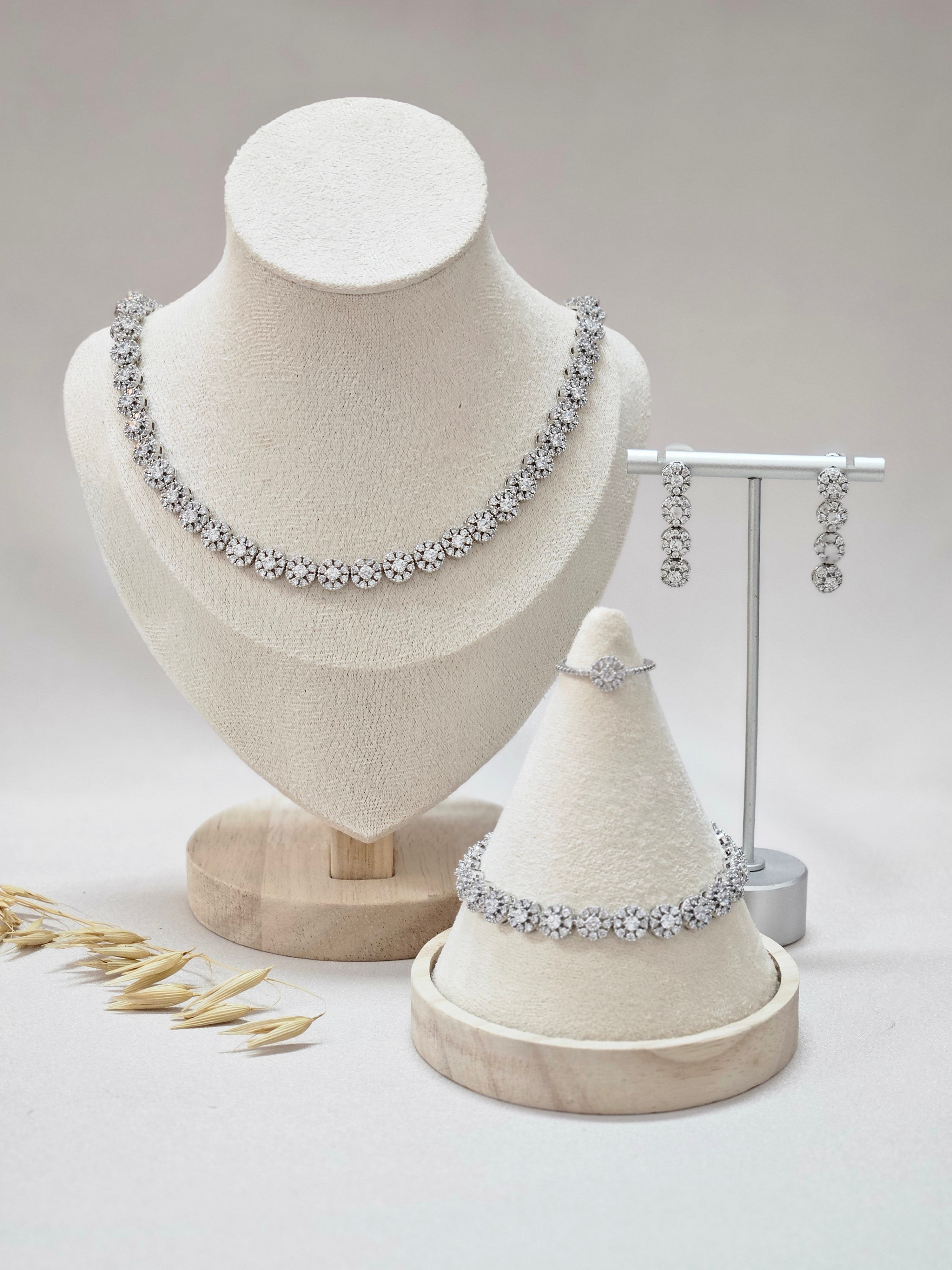 Circle CZ Jewelry Set