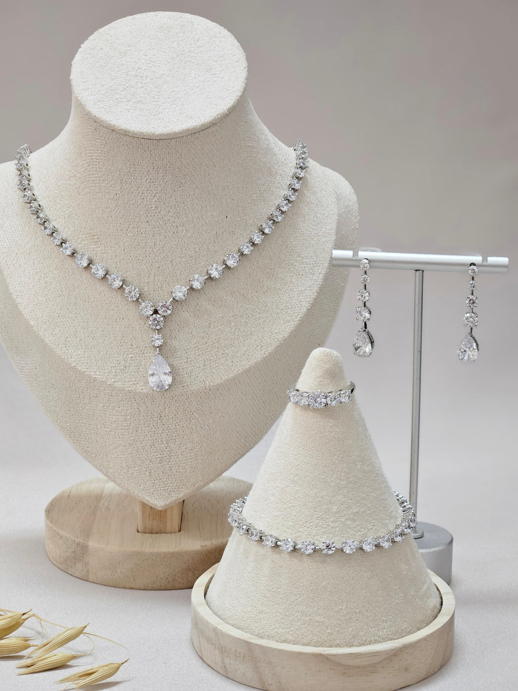 Crystal Drop Jewelry Set