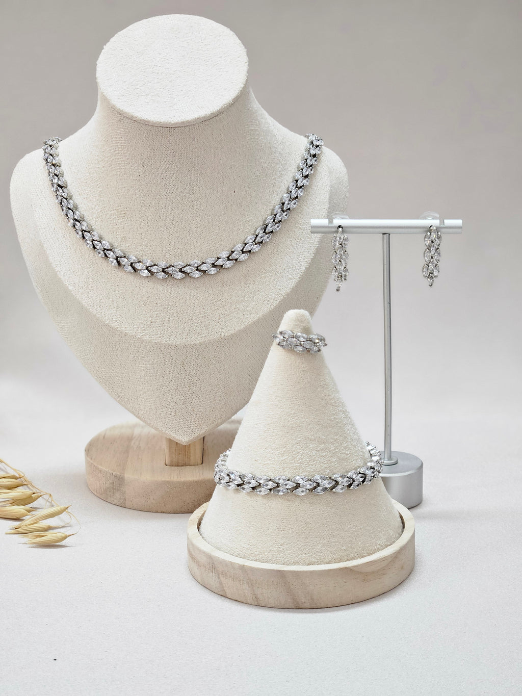 Silver Bridal Jewelry Set