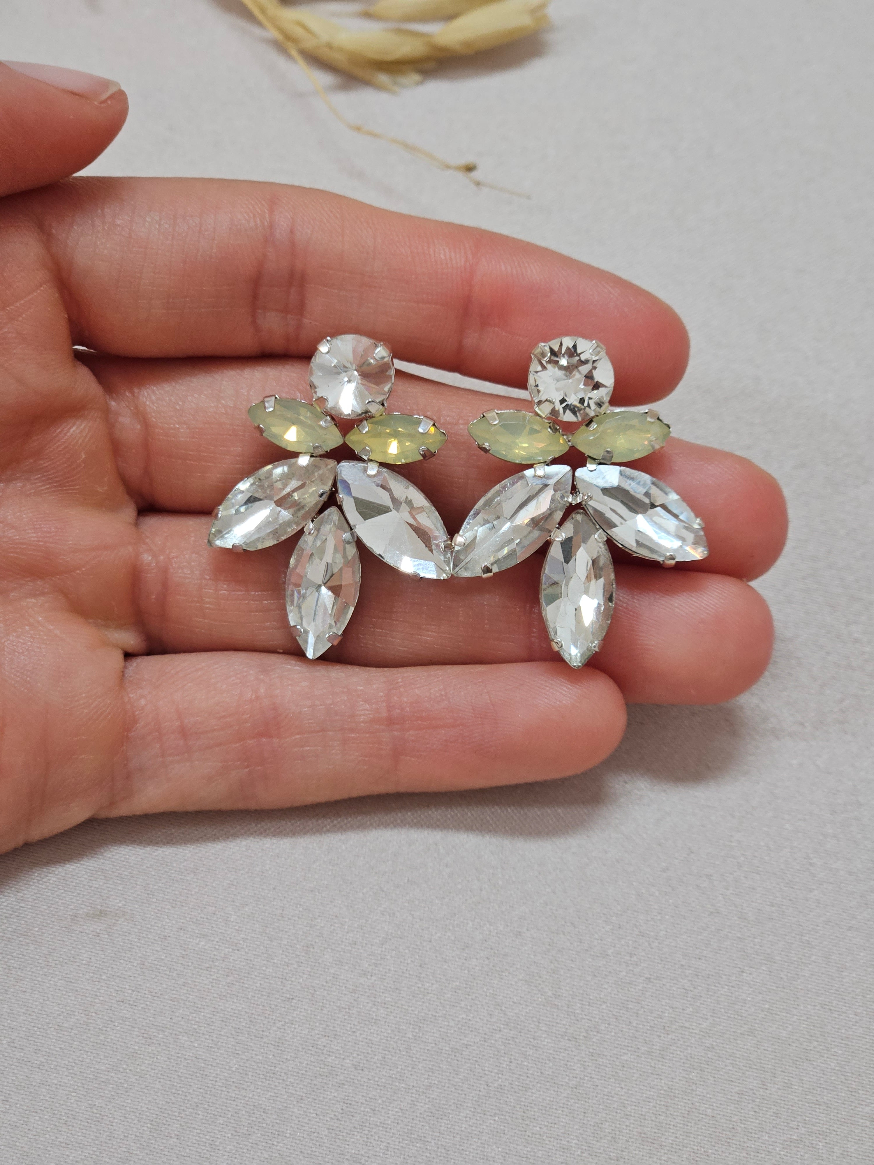 Green Floral Jewelry Set