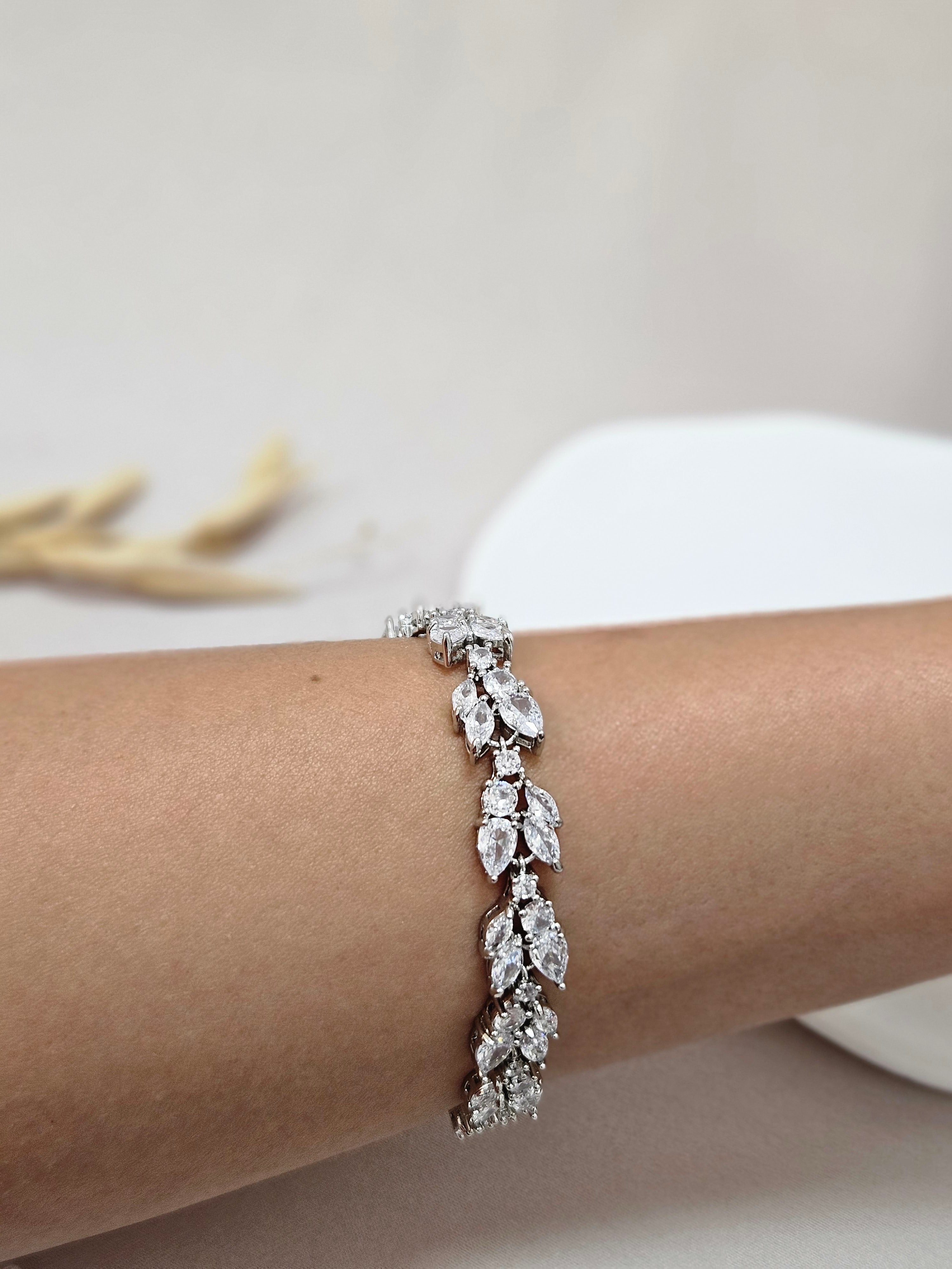 Silver Bridal Bracelet