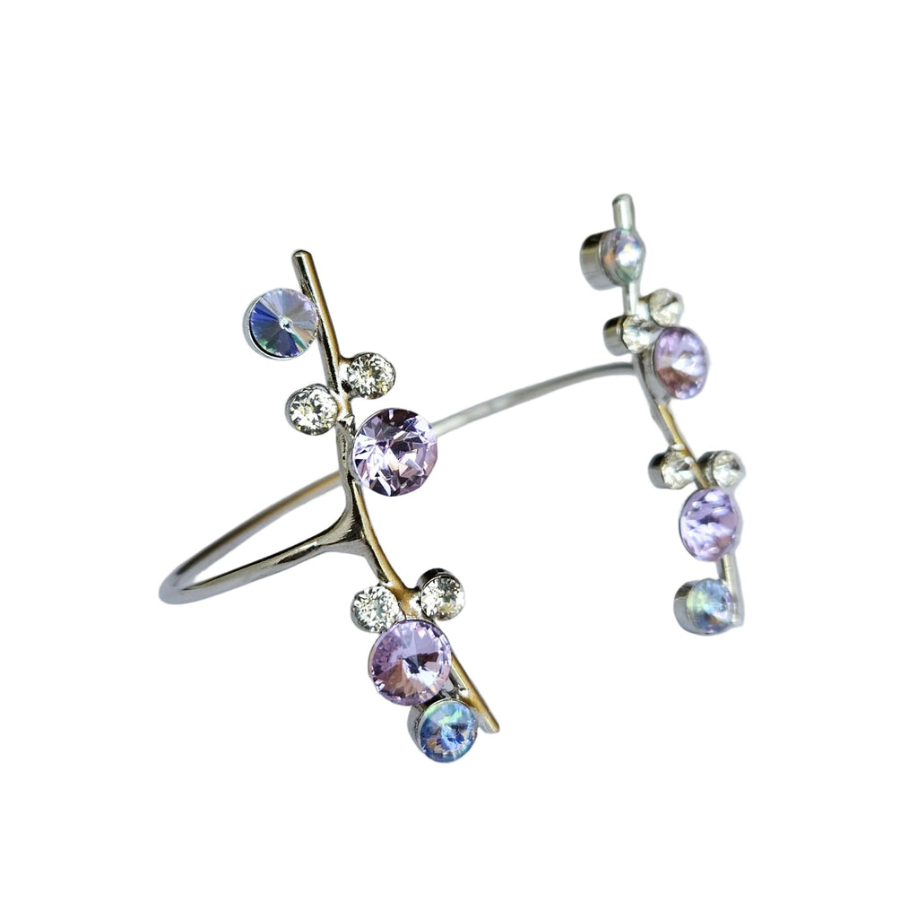 Open Purple CZ Bracelet