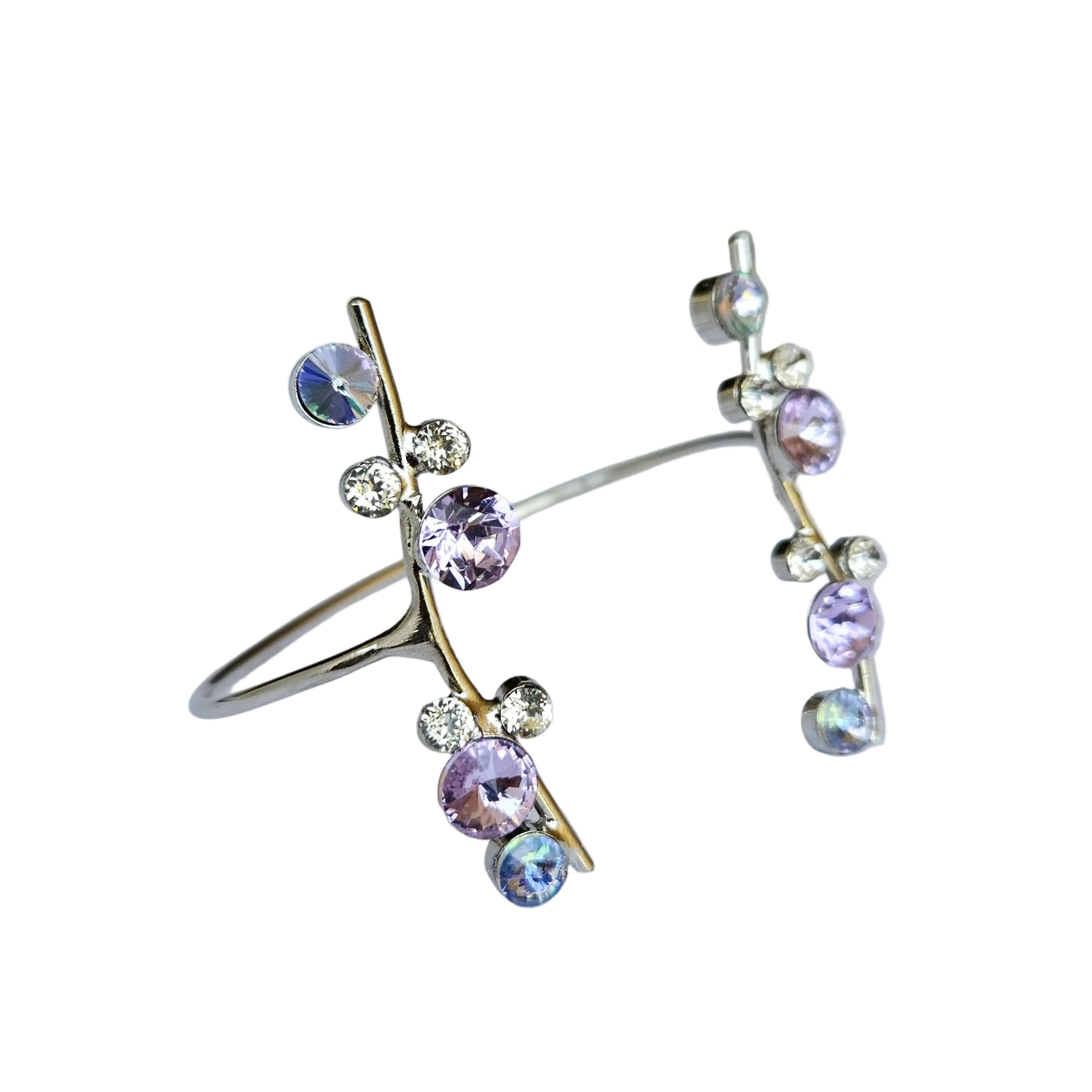 Open Purple CZ Bracelet