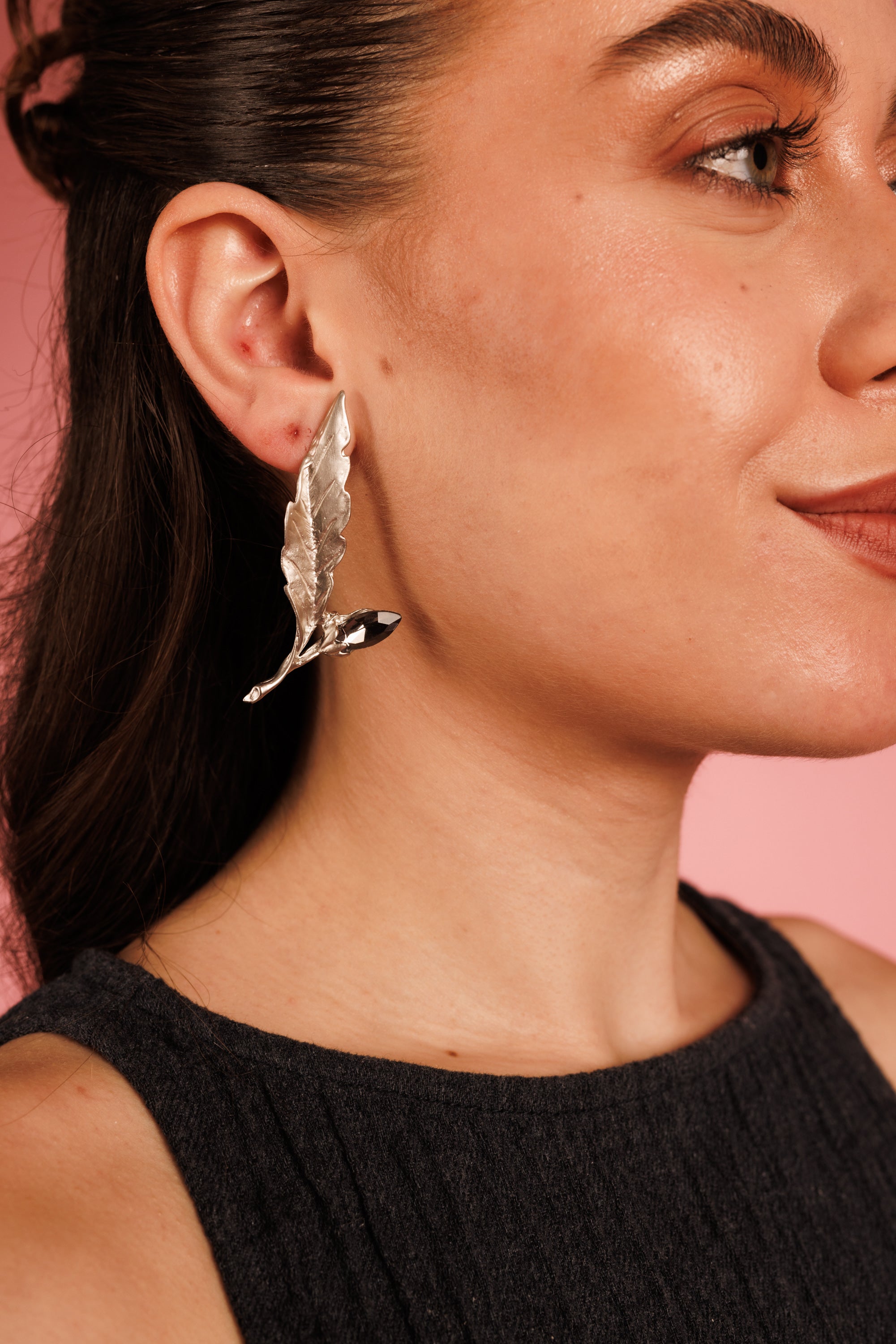 Silver Iris Jewelry Set