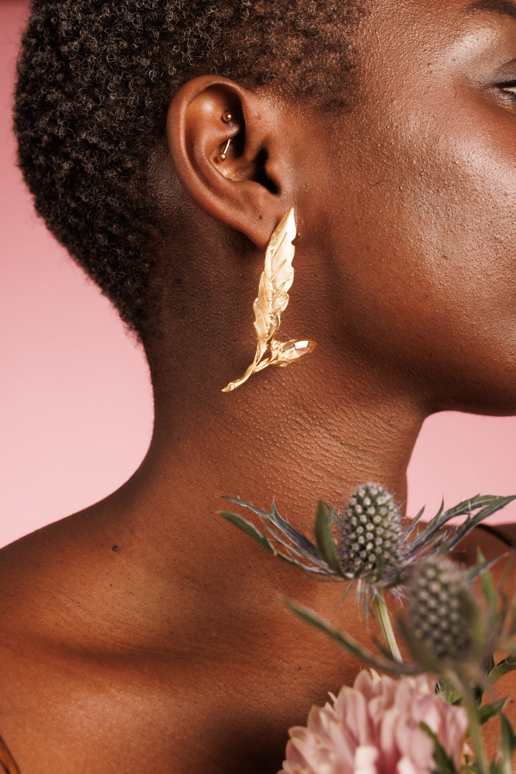 Gold Iris Jewelry Set