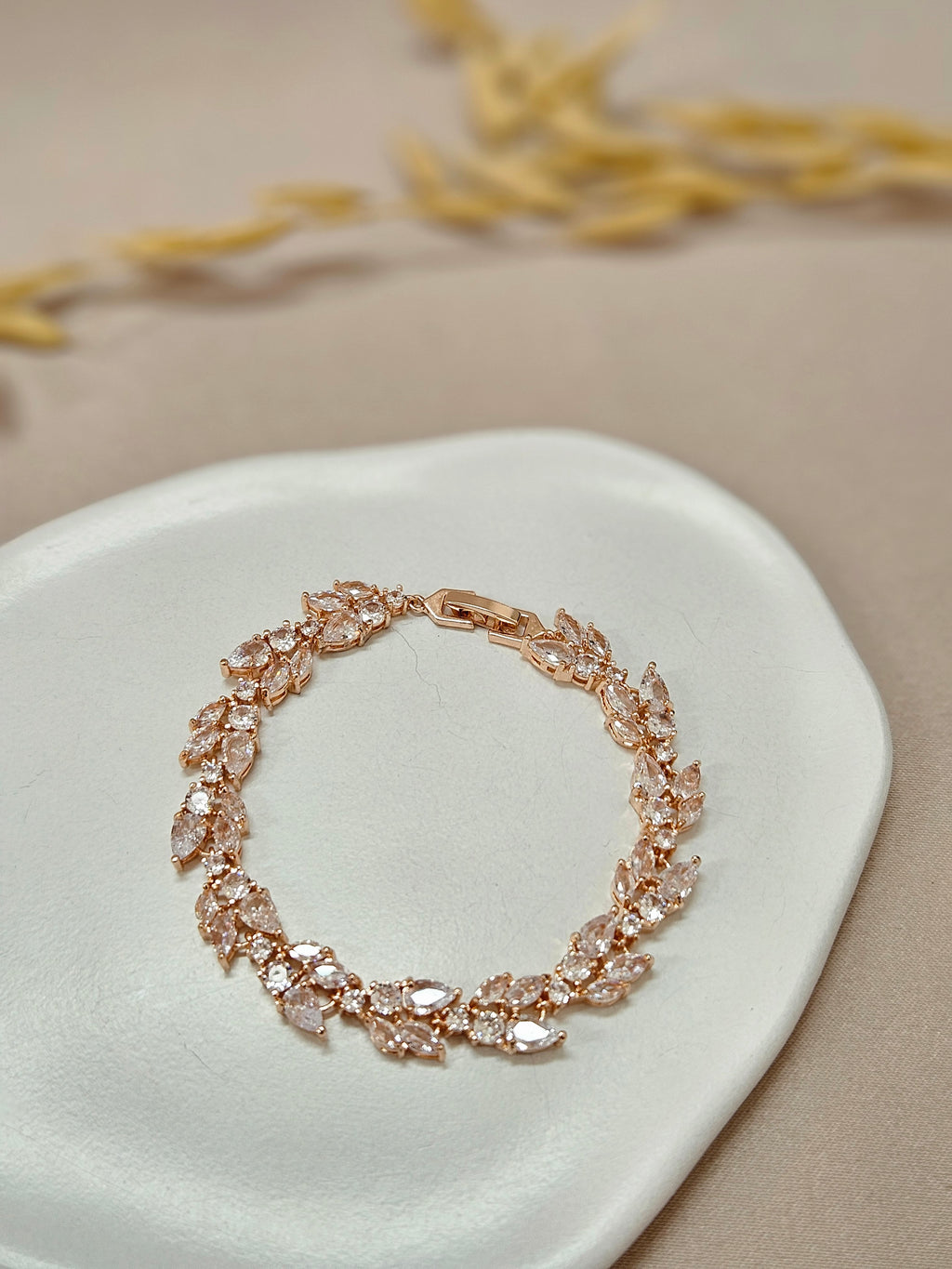 Fabiana Bracelet - Rose Gold Crystal Bracelet