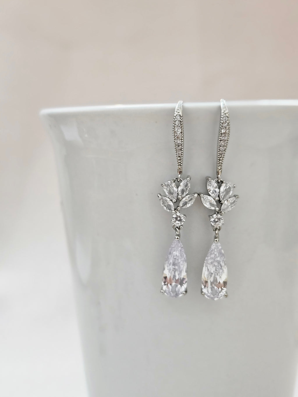 Long Chandelier Crystal Earrings