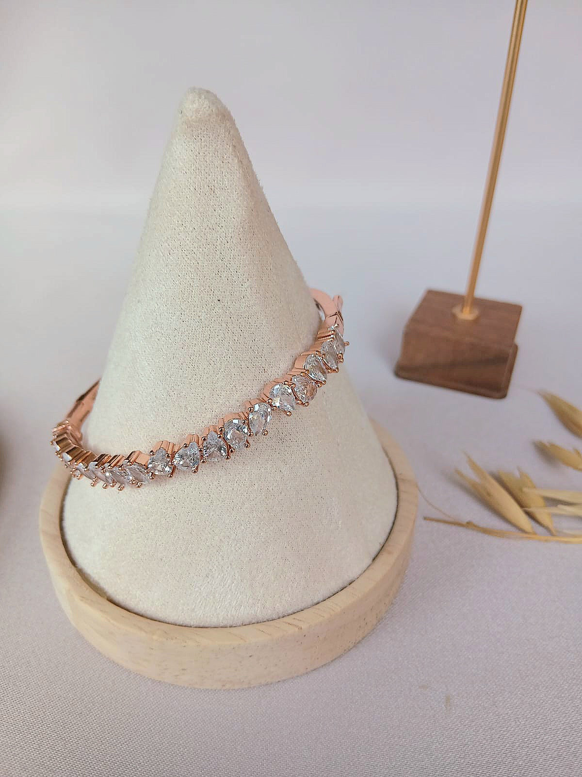 Julia Bracelet - Blush Rose Gold Crystal Vine Bracelet