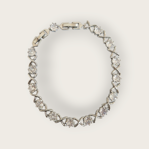 Silver Crystal Bracelet Chain - ABSC13