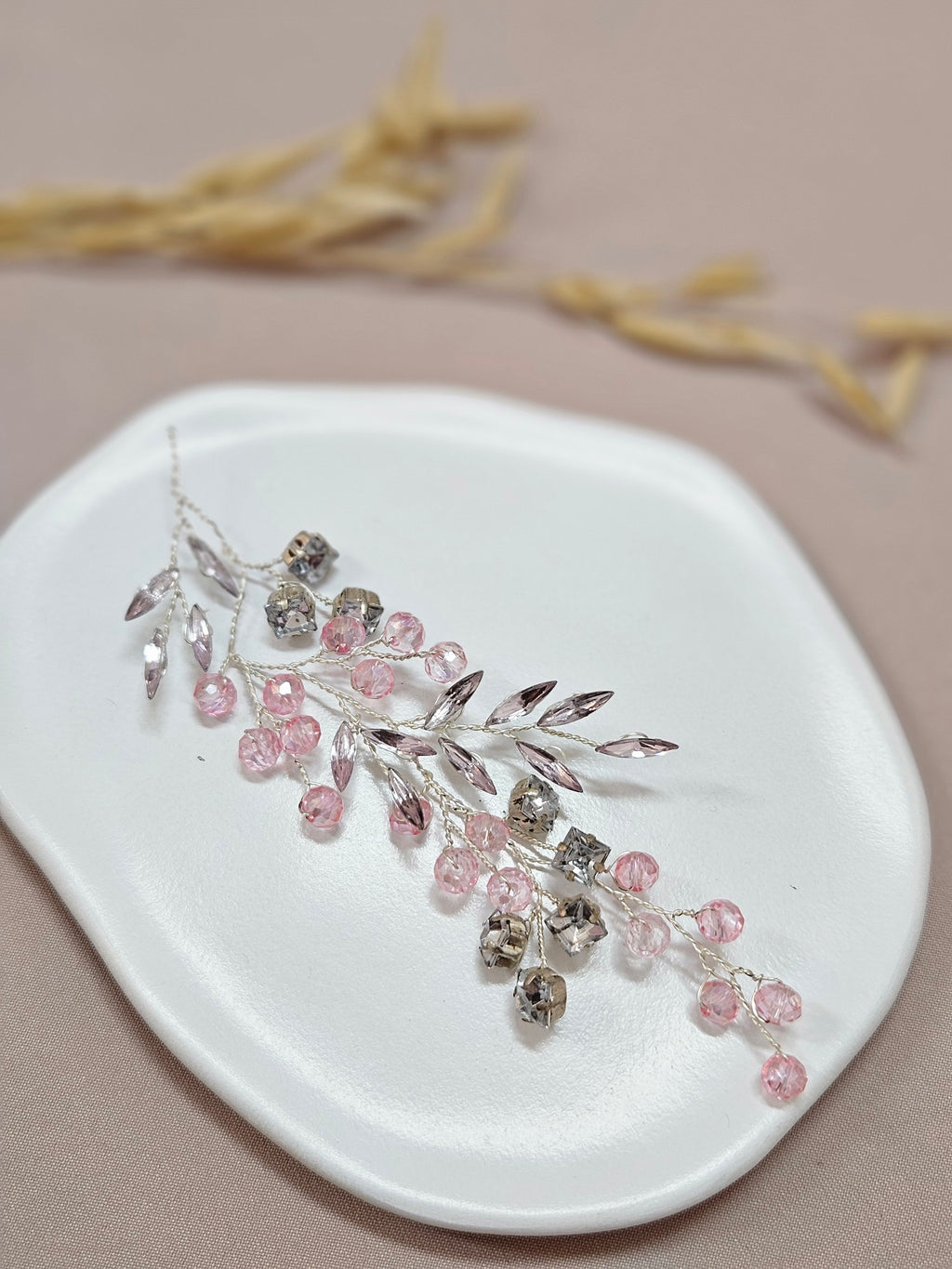 Baby Pink And silver Hair Piece