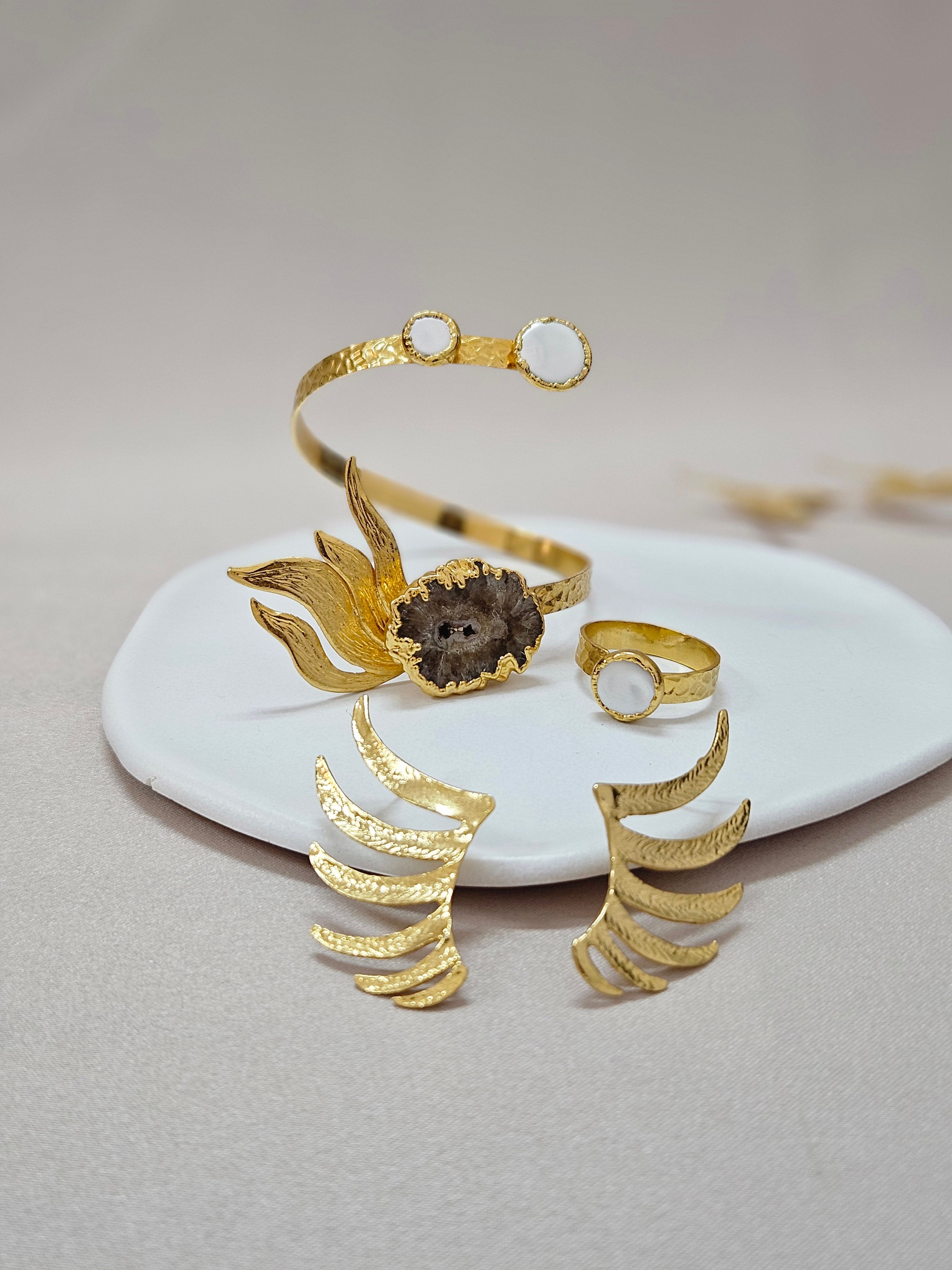 Flame Gold Jewelry Set - TBSGL